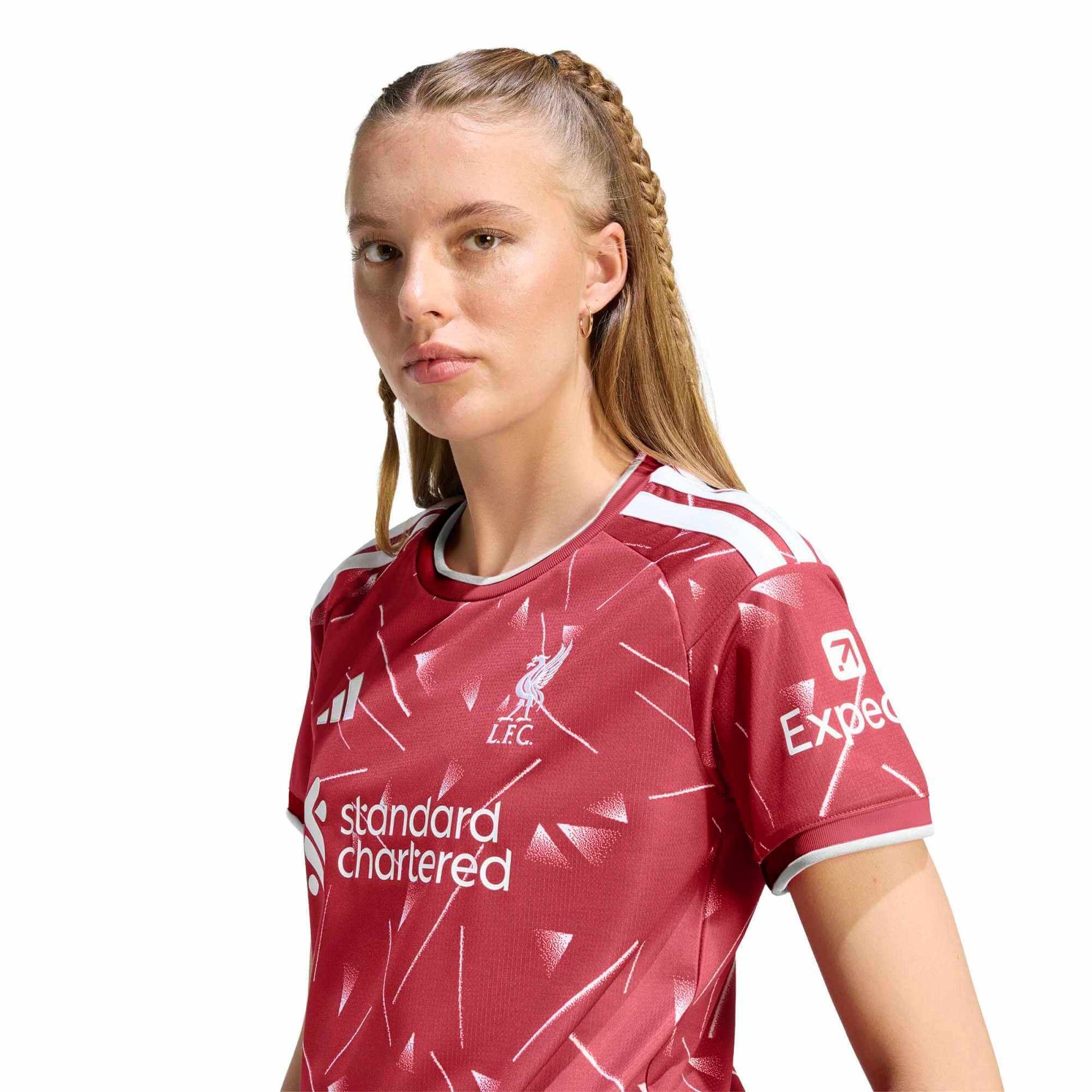 adidas 2026-27 Liverpool Women's Stadium Home Soccer Jersey (Detail 1)