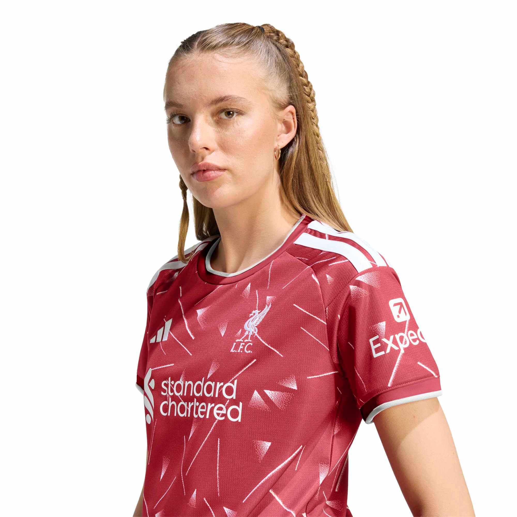 adidas 2026-27 Liverpool Women's Stadium Home Soccer Jersey (Detail 1)