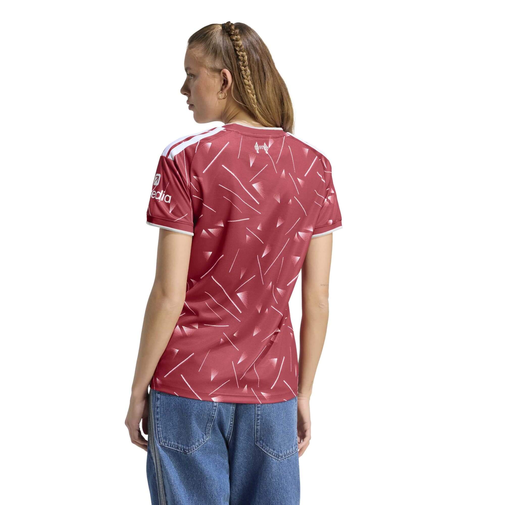 adidas 2026-27 Liverpool Women's Stadium Home Soccer Jersey (Model - Back)