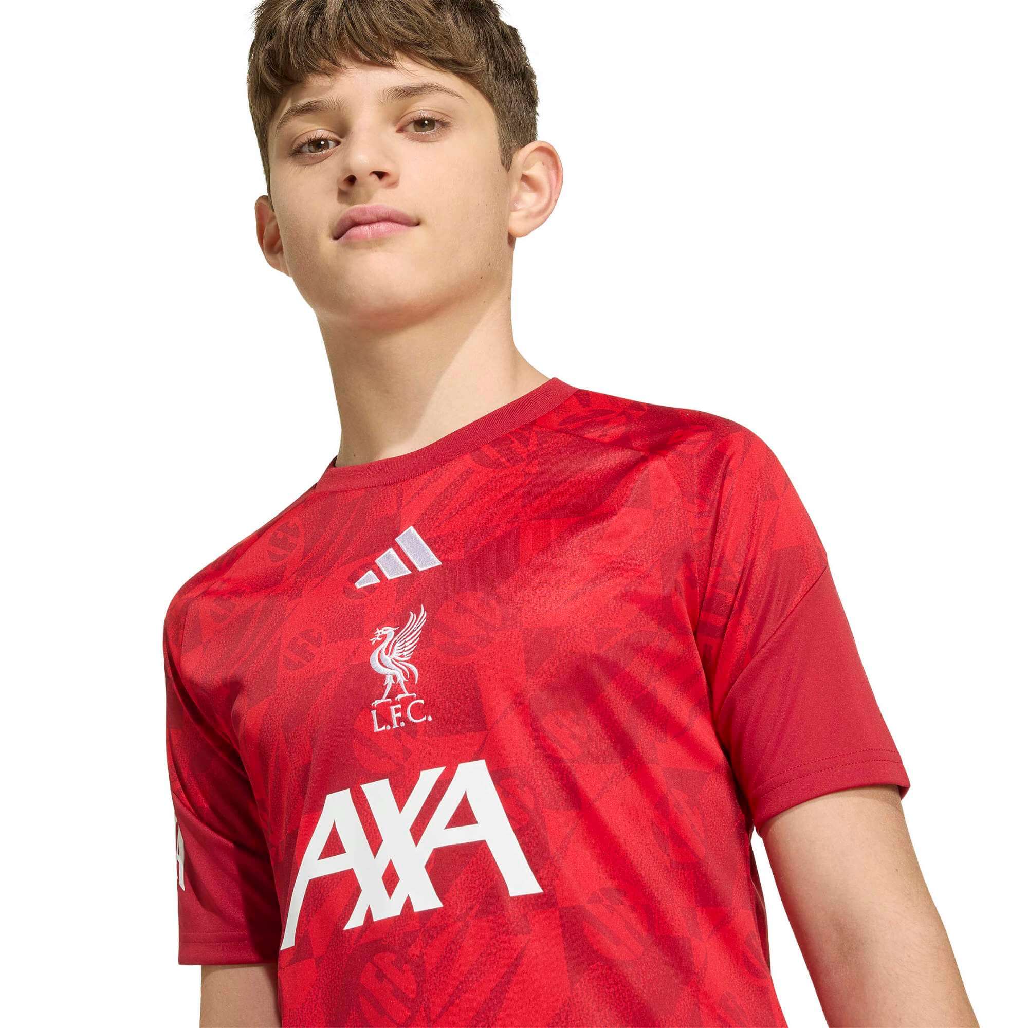 adidas 2026-27 Liverpool Youth Pre-Match Soccer Jersey (Detail 1)