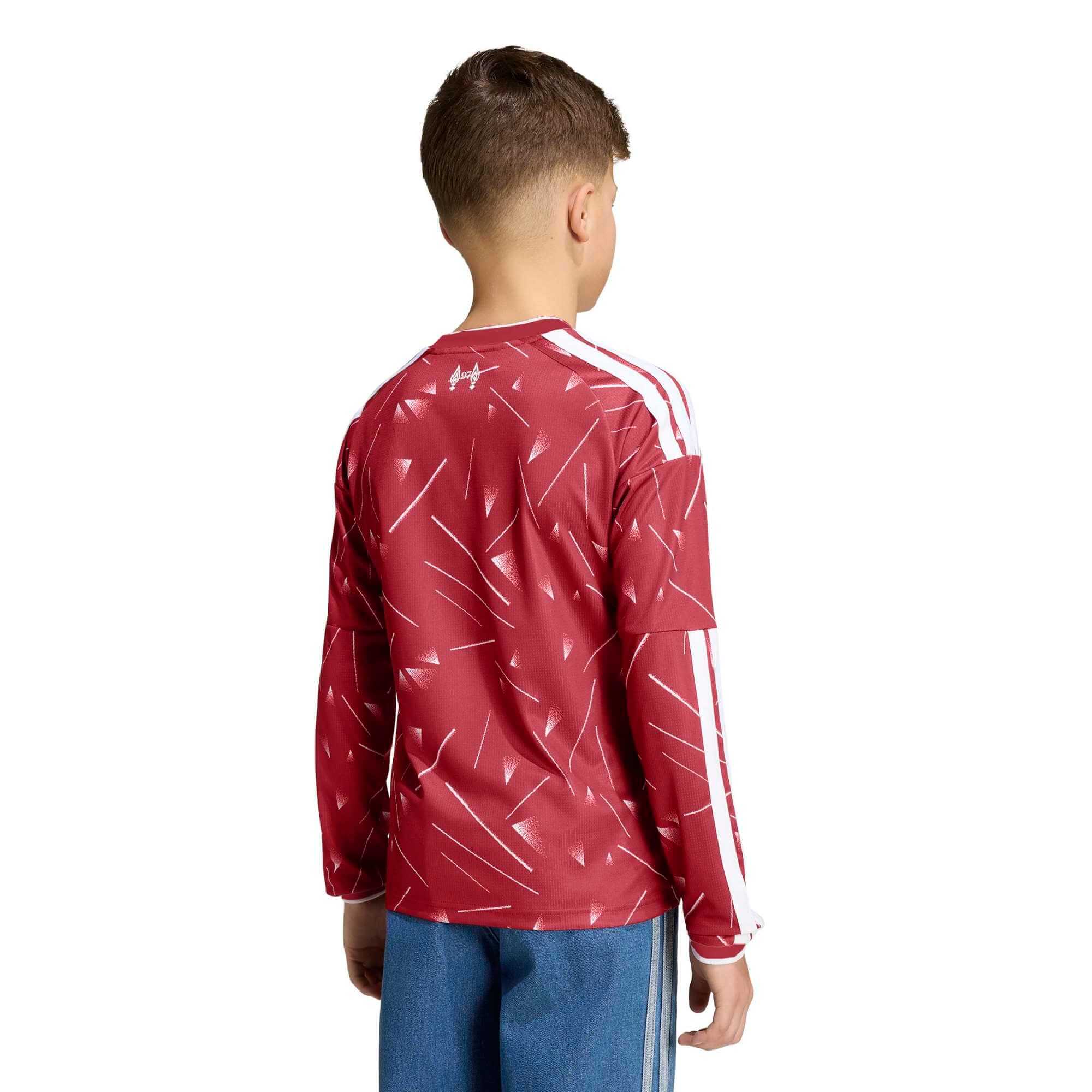 adidas 2026-27 Liverpool Youth Stadium Home Long-Sleeve Soccer Jersey (Model - Back)