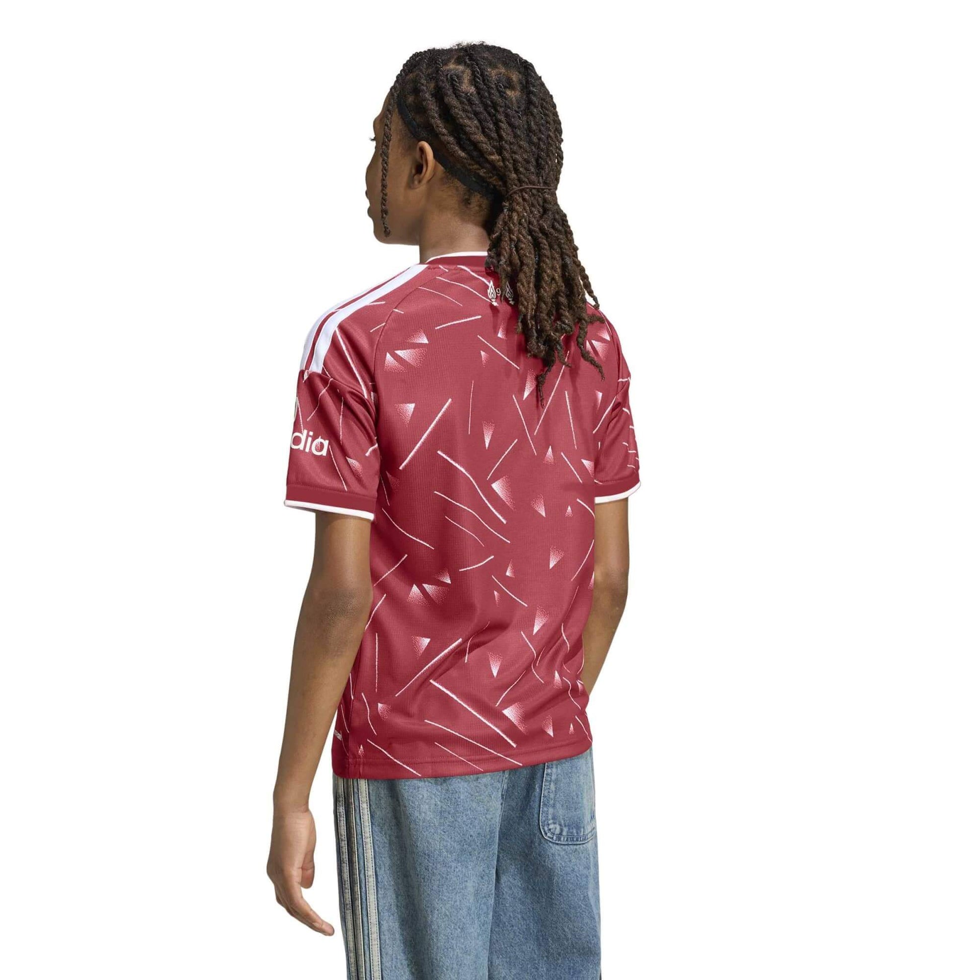 adidas 2026-27 Liverpool Youth Stadium Home Soccer Jersey (Model - Back)