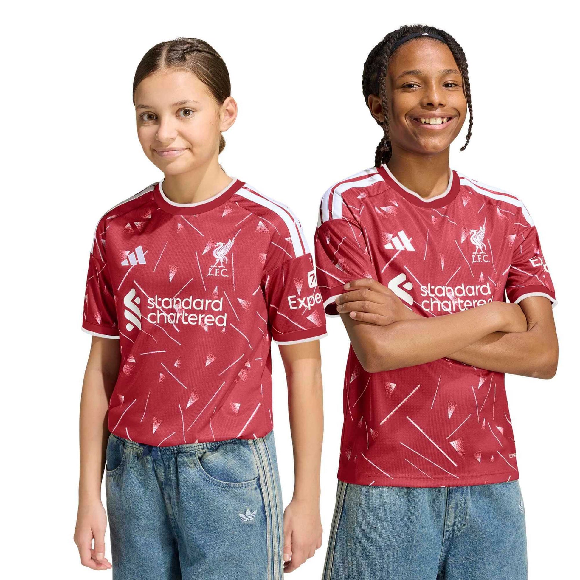 adidas 2026-27 Liverpool Youth Stadium Home Soccer Jersey (Models - Front)