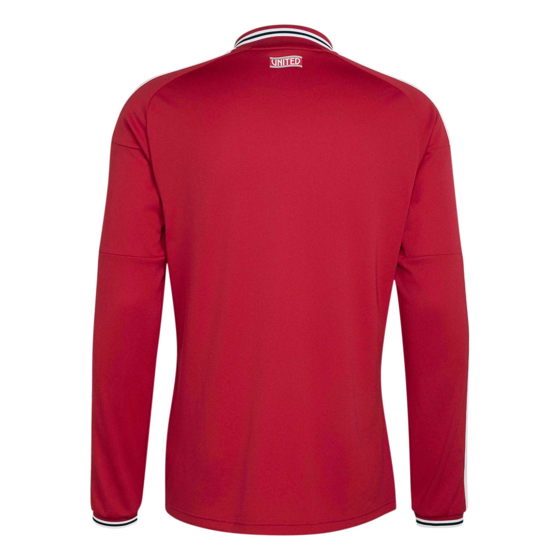 adidas 2026-27 Manchester United Men's Authentic Home Long-Sleeve Soccer Jersey (Back)