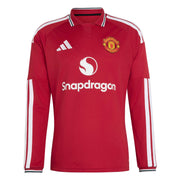 adidas 2026-27 Manchester United Men's Authentic Home Long-Sleeve Soccer Jersey (Front)
