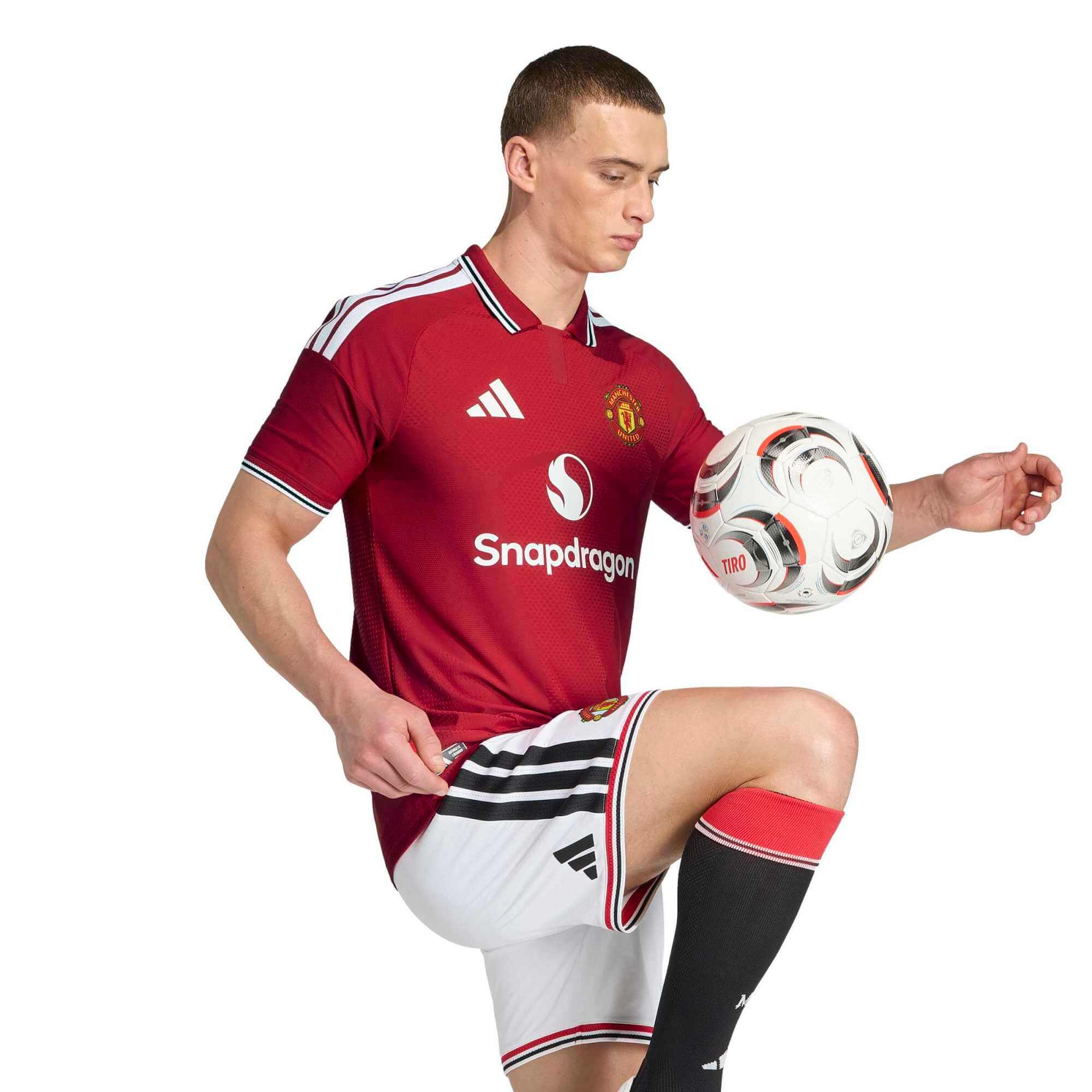 adidas 2026-27 Manchester United Men's Authentic Home Soccer Jersey (Model - Side)