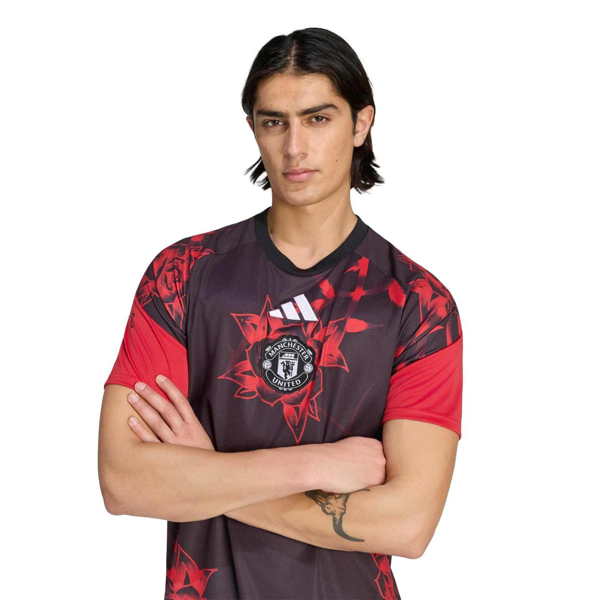 adidas 2026-27 Manchester United Men's Pre-Match Soccer Jersey (Detail 1)