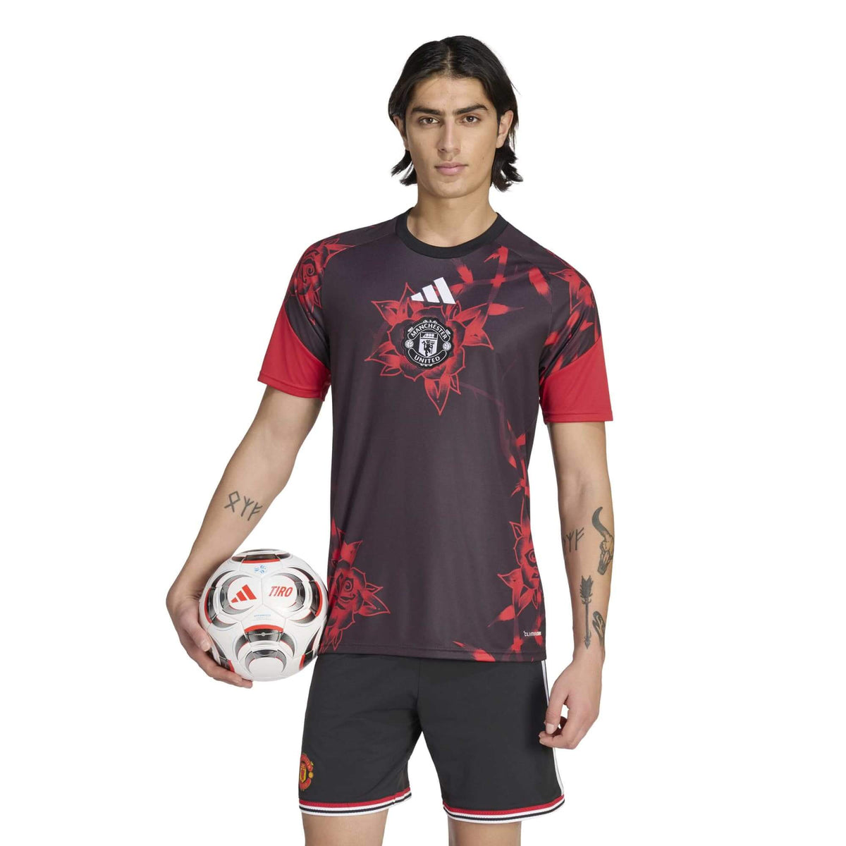 adidas 2026-27 Manchester United Men's Pre-Match Soccer Jersey (Model - Front)