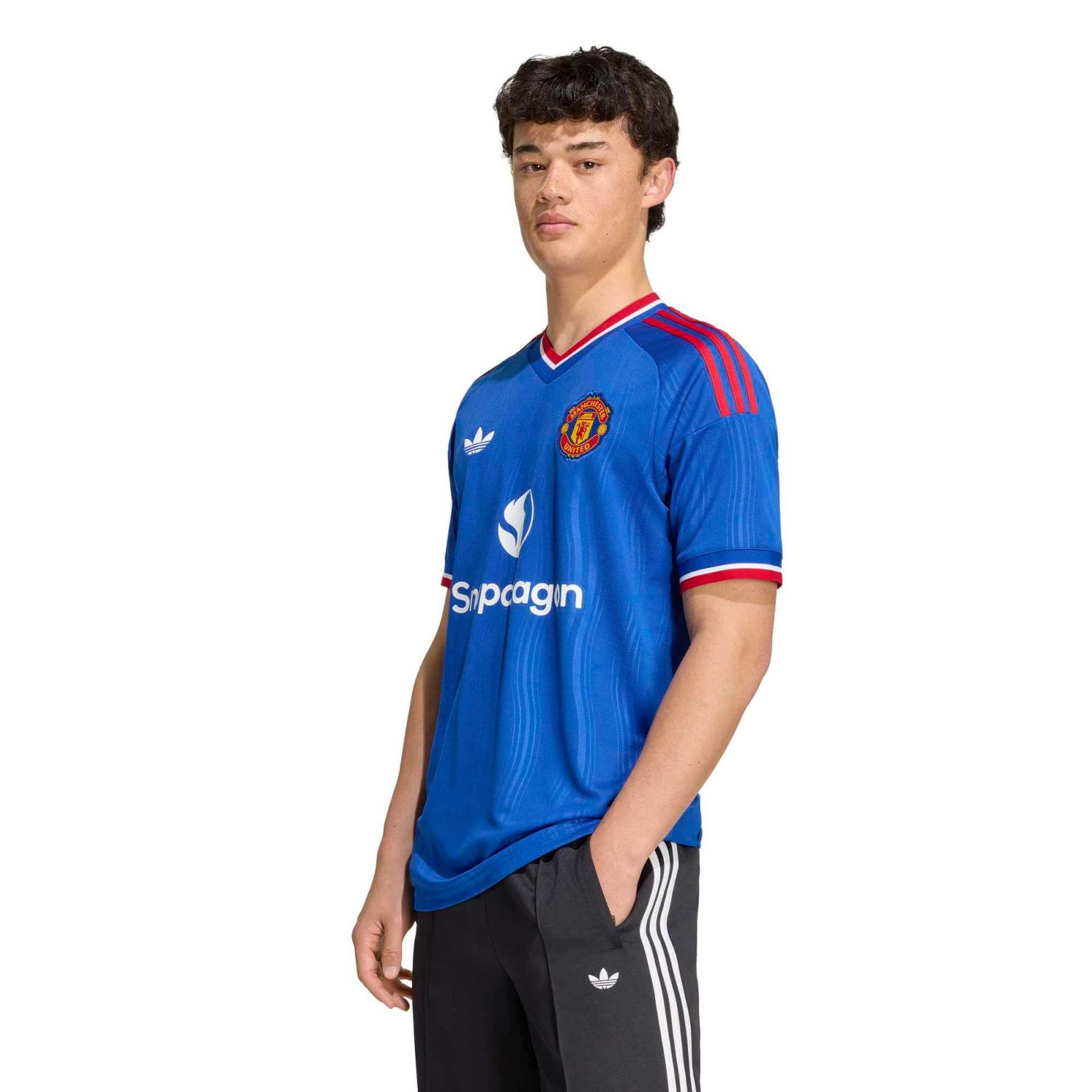 adidas 2026-27 Manchester United Men's Stadium Away Soccer Jersey (Model - Front)