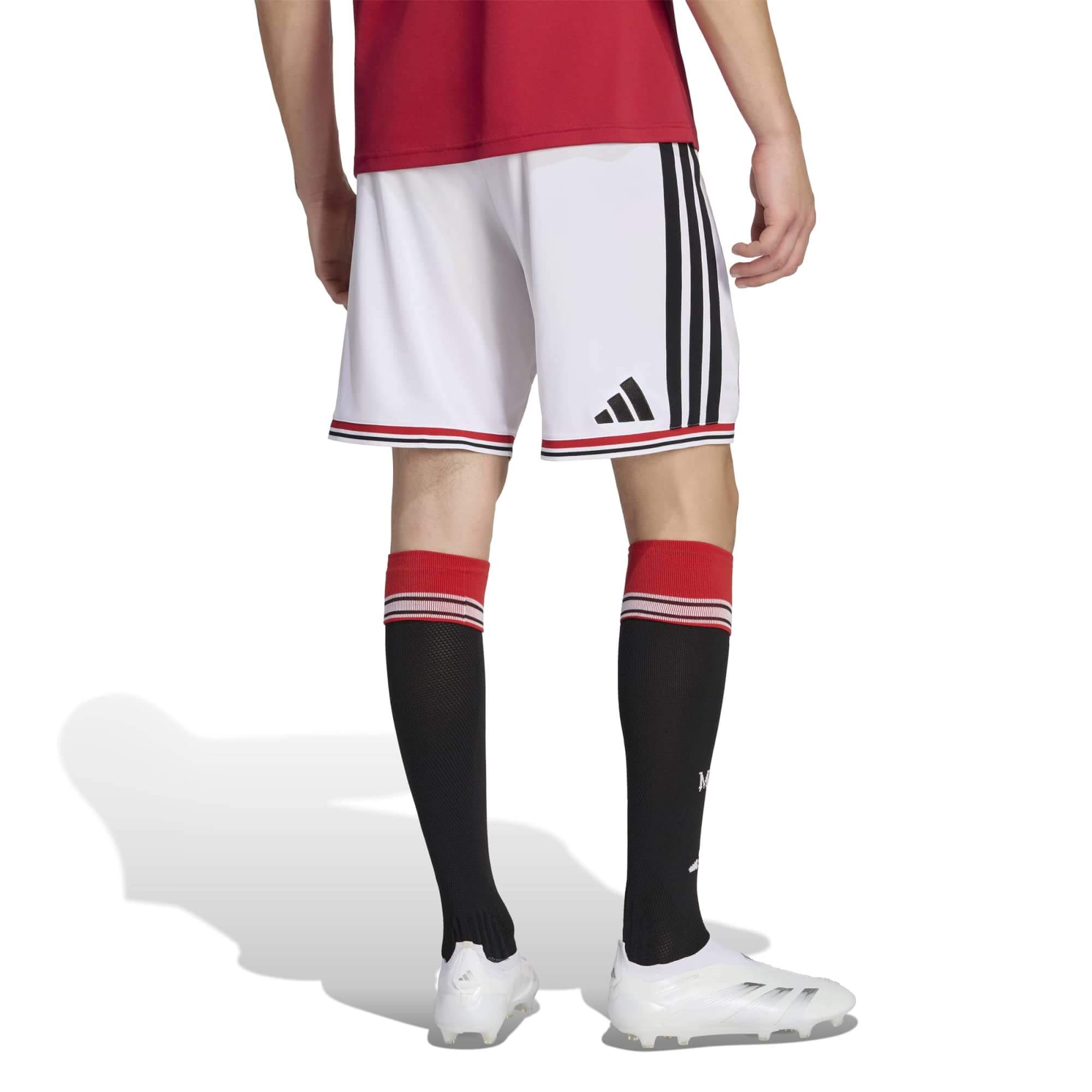 adidas 2026-27 Manchester United Men's Stadium Home Shorts White (Model - Back)