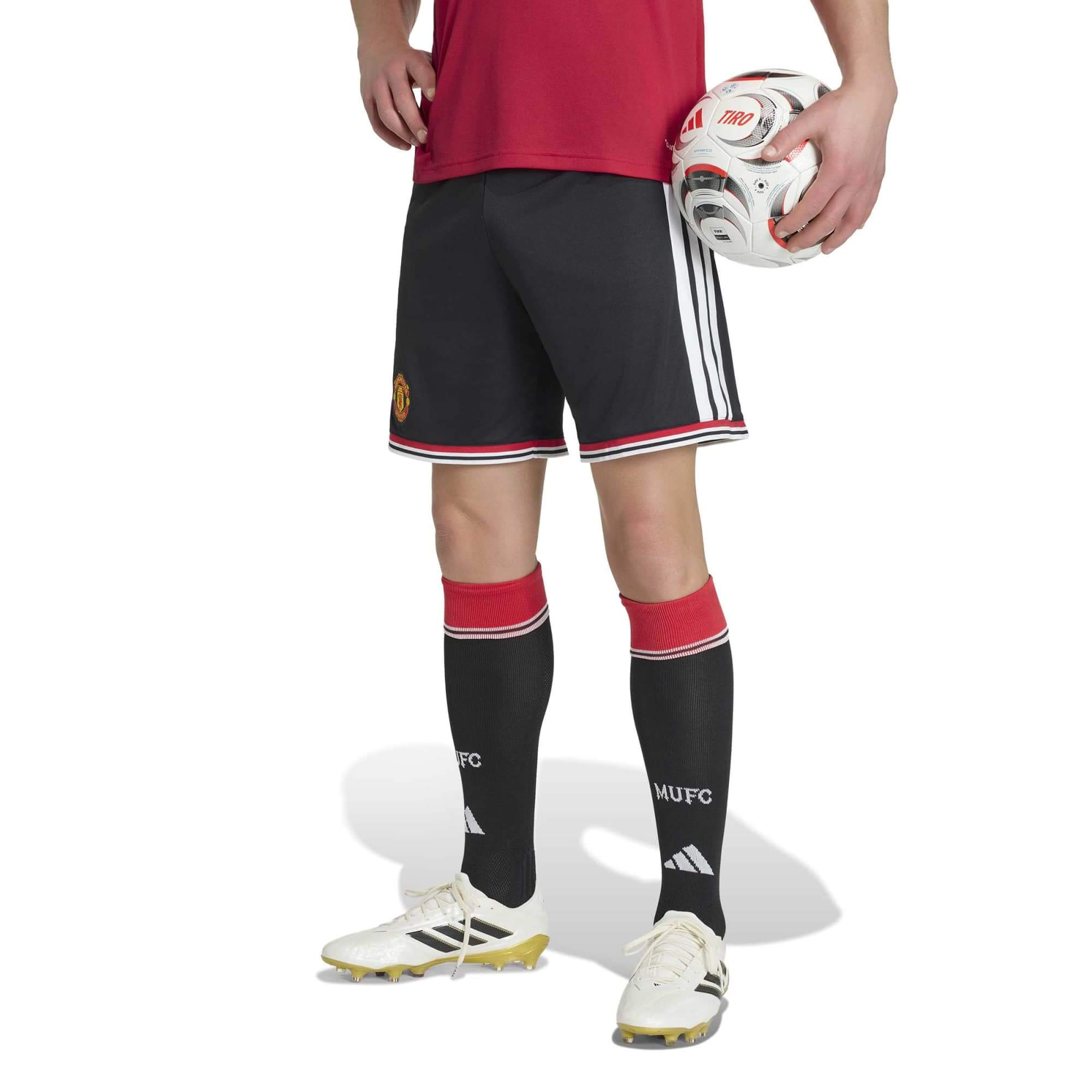 adidas 2026-27 Manchester United Men's Stadium Home Shorts (Model - Front)