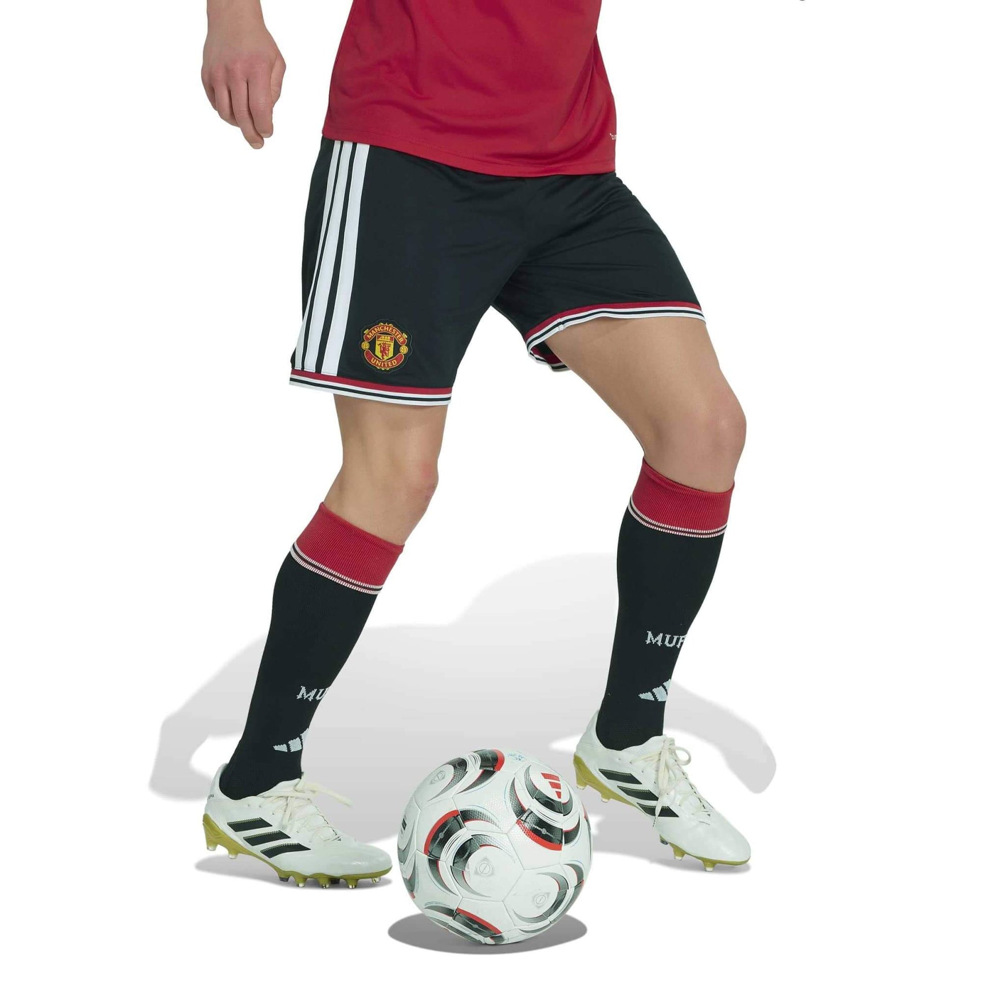 adidas 2026-27 Manchester United Men's Stadium Home Shorts (Model - Side)