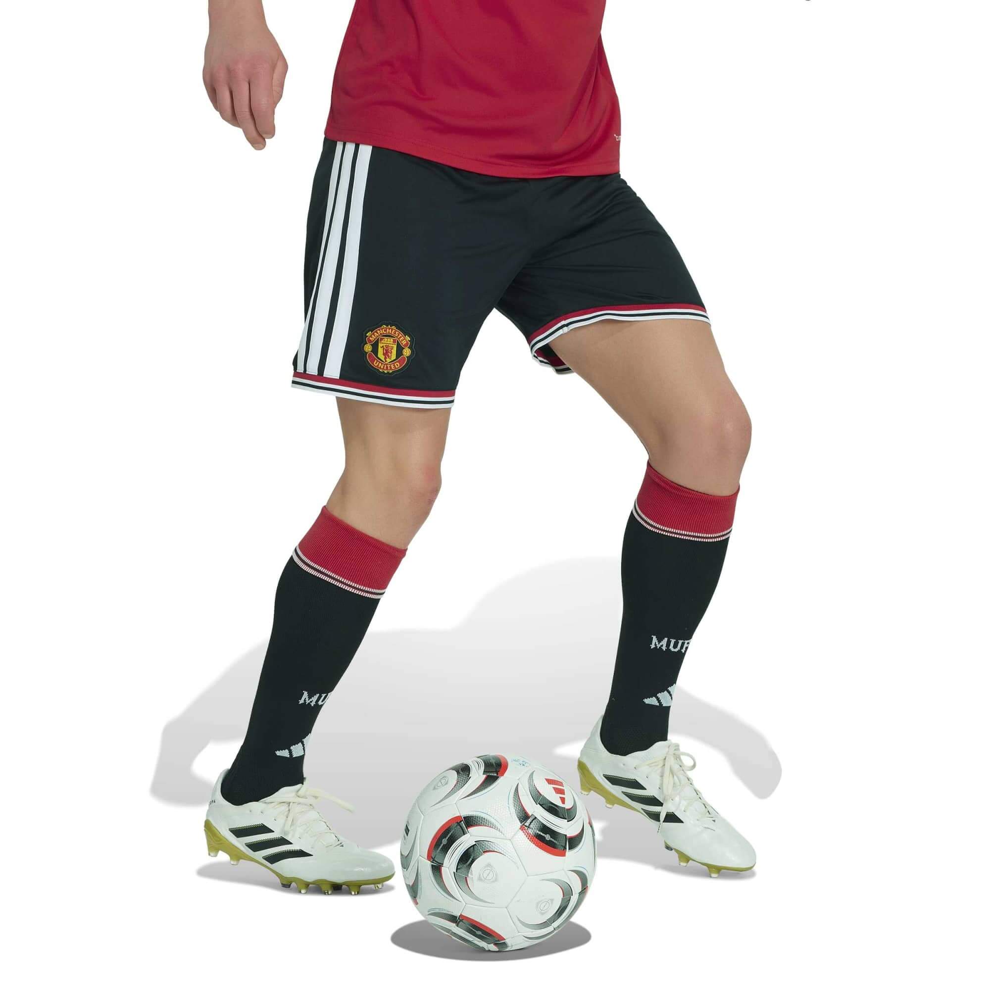 adidas 2026-27 Manchester United Men's Stadium Home Shorts (Model - Side)