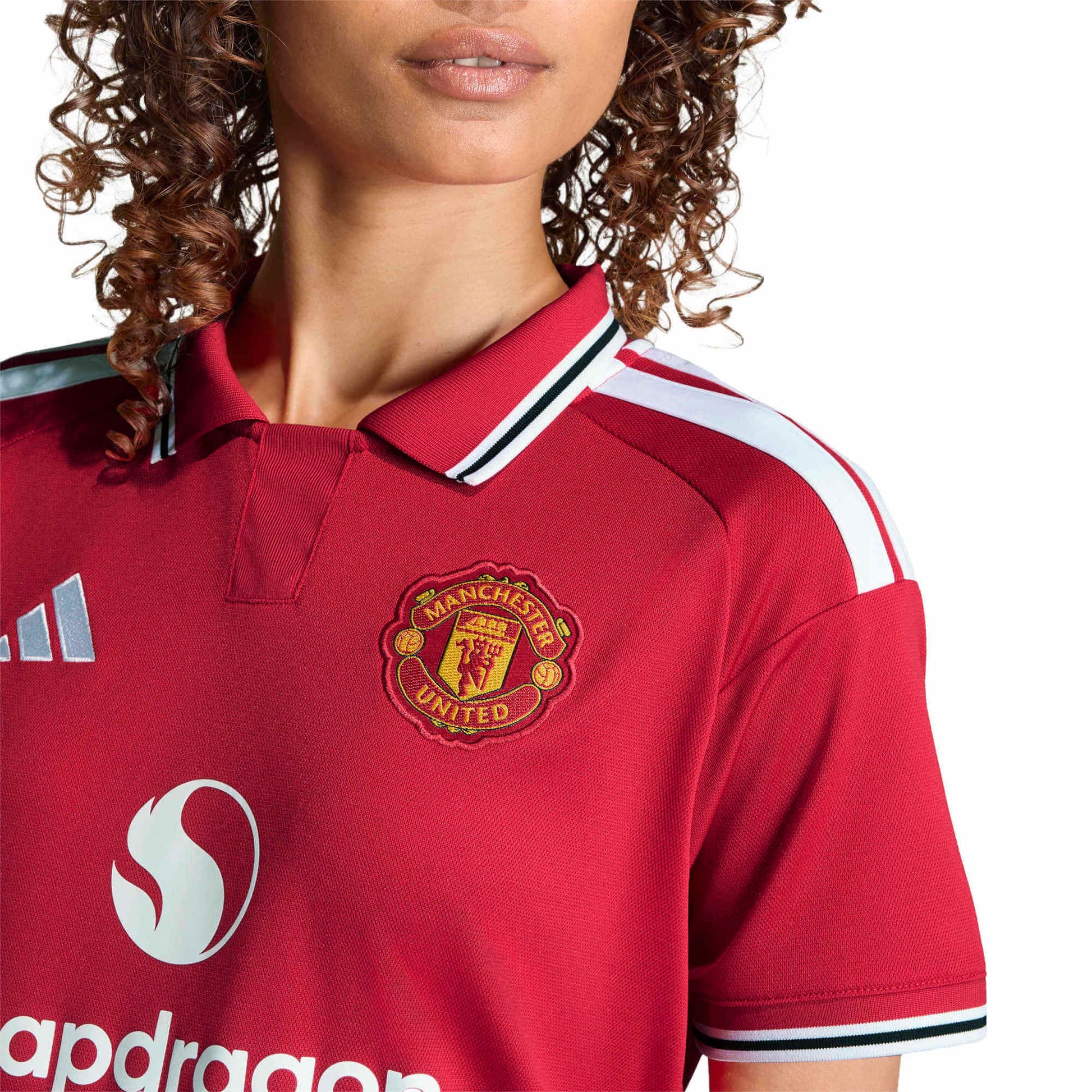 adidas 2026-27 Manchester United Women's Stadium Home Soccer Jersey (Detail 1)