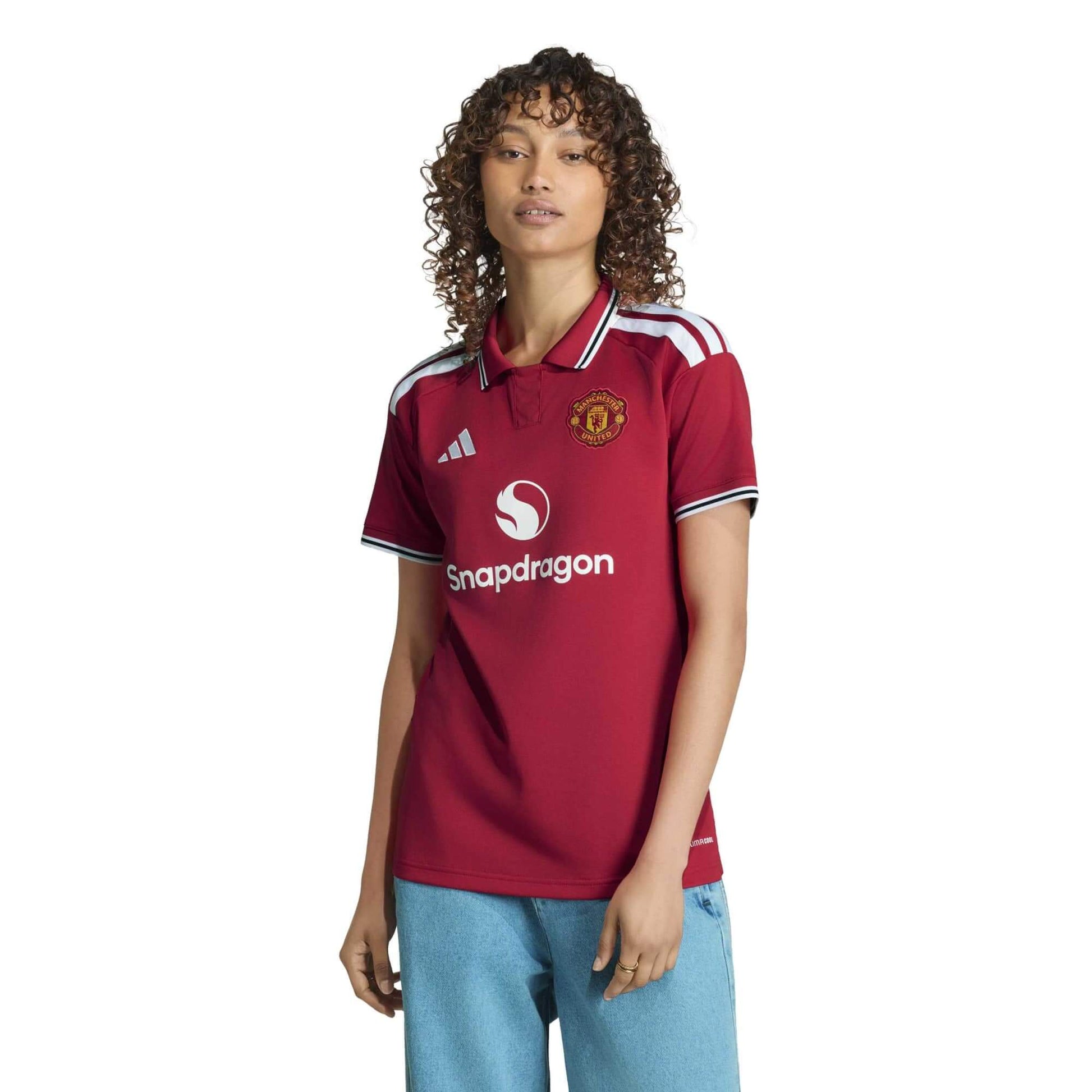 adidas 2026-27 Manchester United Women's Stadium Home Soccer Jersey (Model - Front)