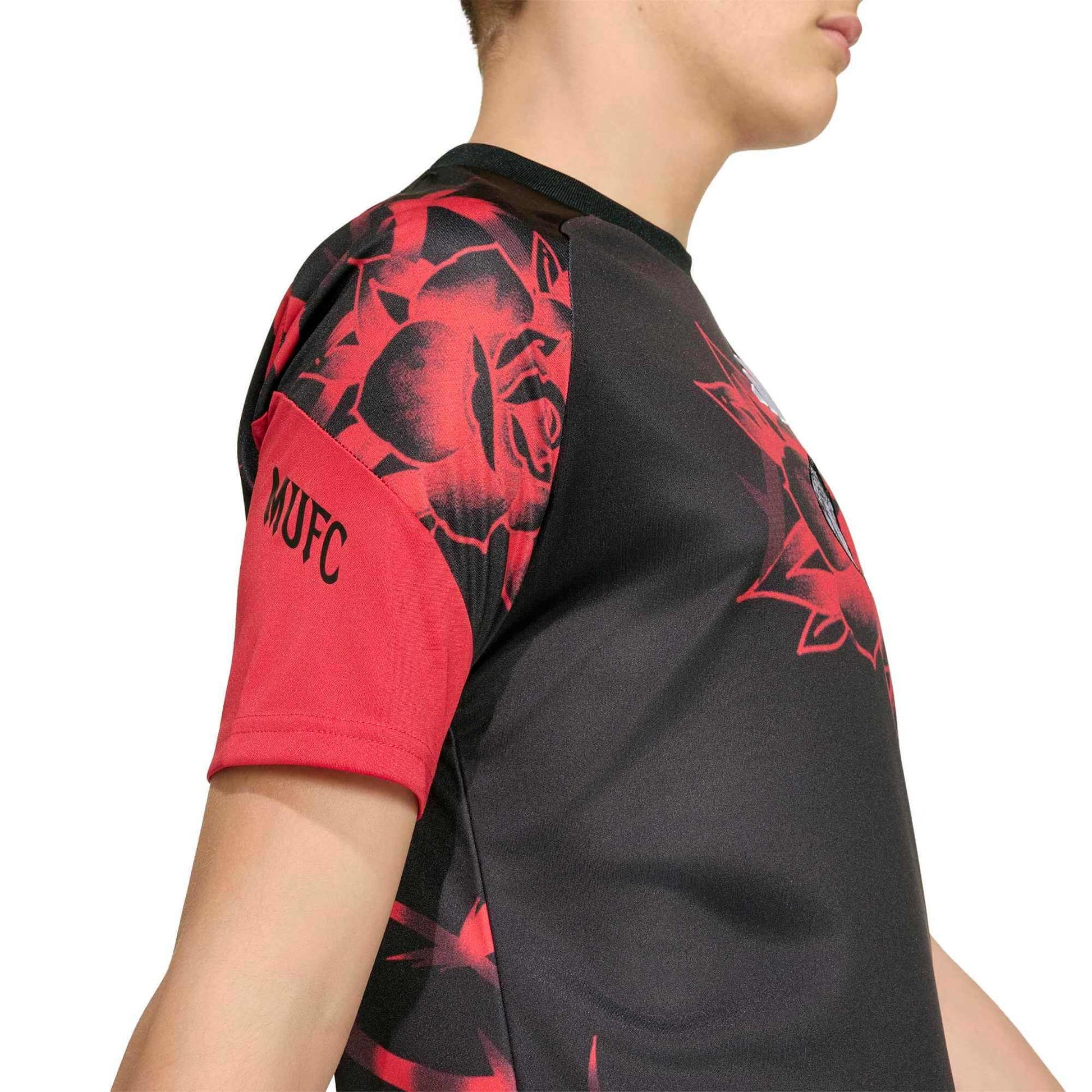 adidas 2026-27 Manchester United Youth Pre-Match Soccer Jersey (Detail 2)