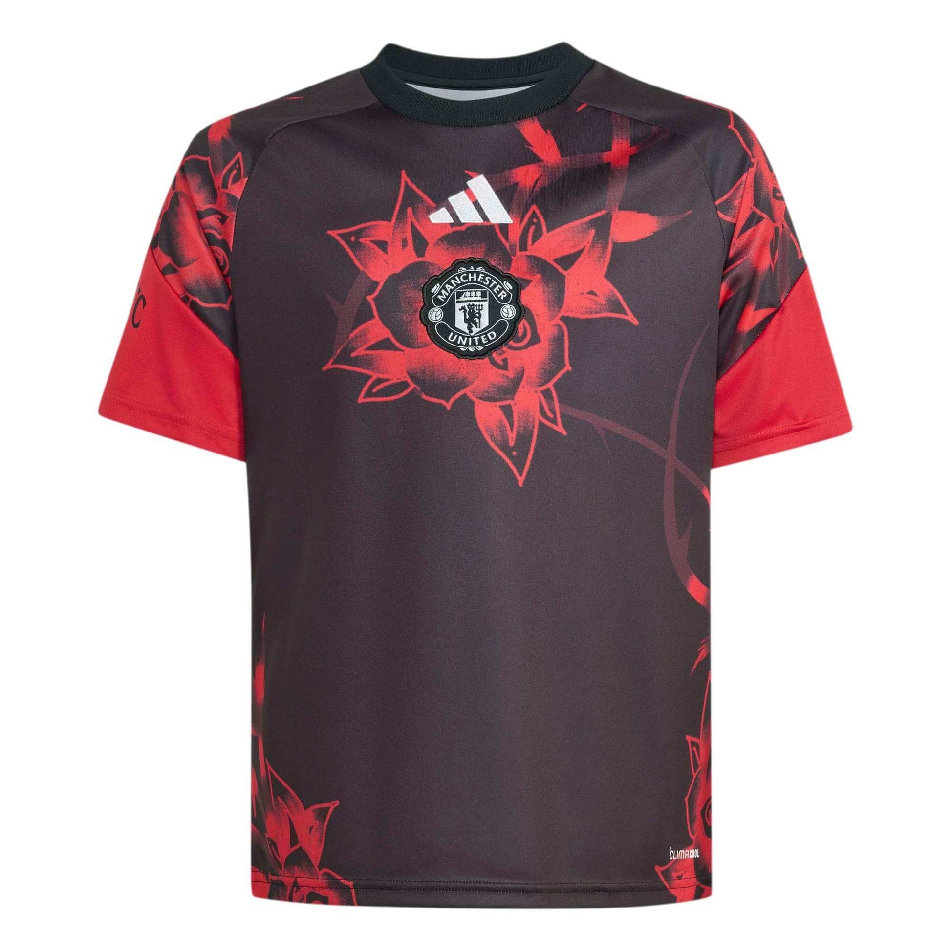 adidas 2026-27 Manchester United Youth Pre-Match Soccer Jersey (Front)