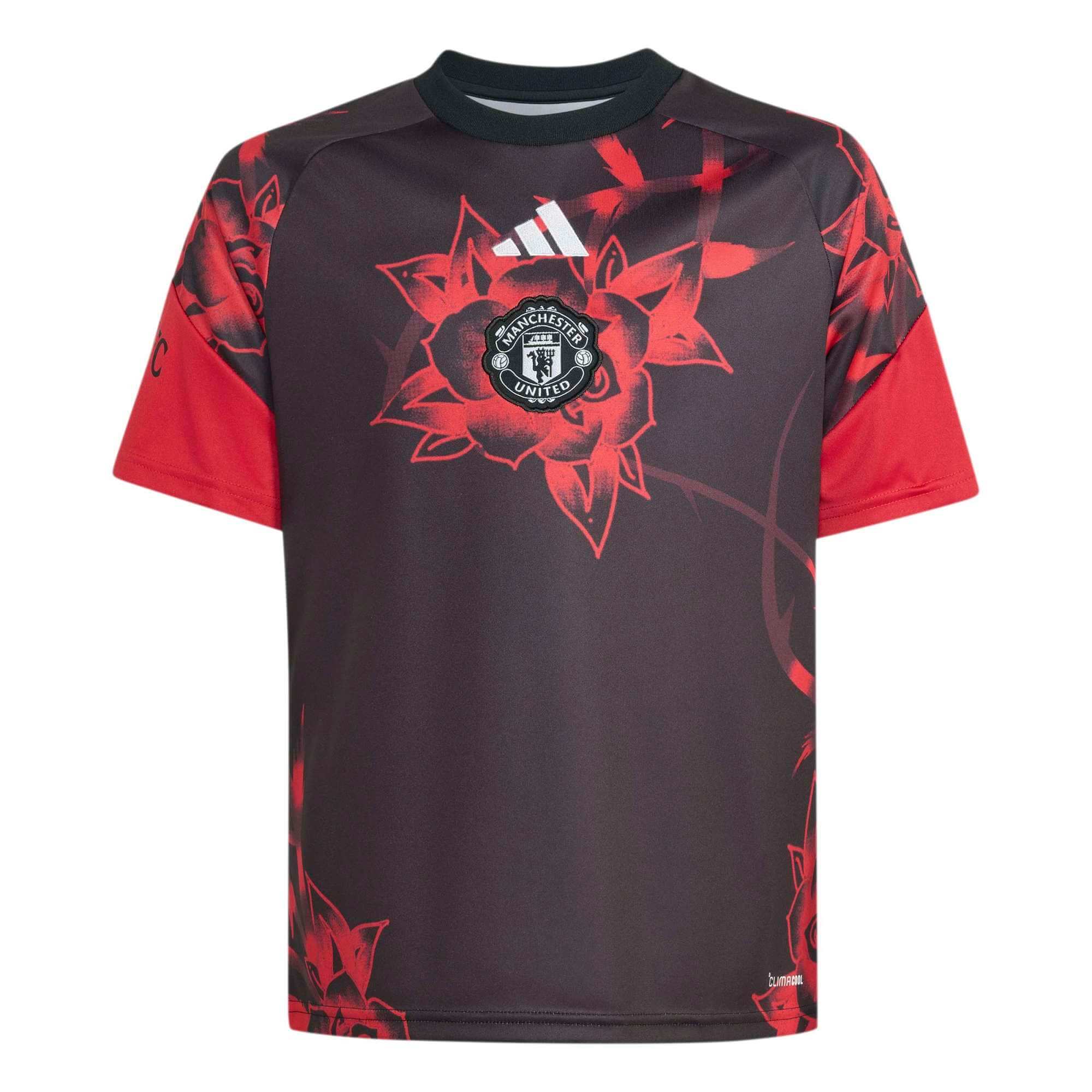 adidas 2026-27 Manchester United Youth Pre-Match Soccer Jersey (Front)