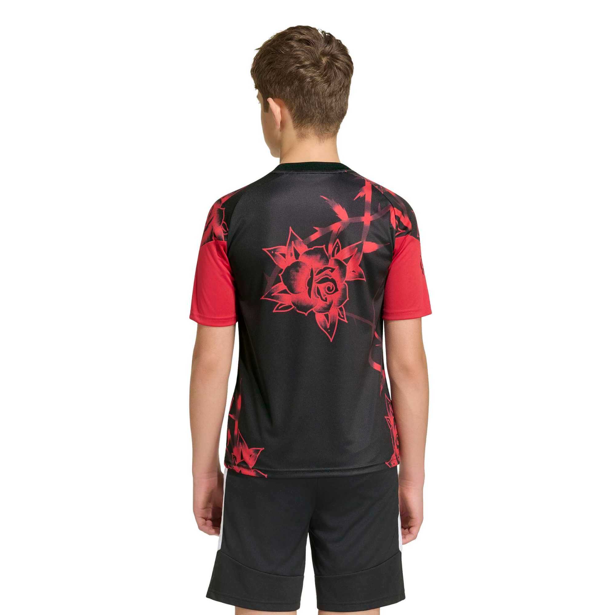 adidas 2026-27 Manchester United Youth Pre-Match Soccer Jersey (Model - Back)