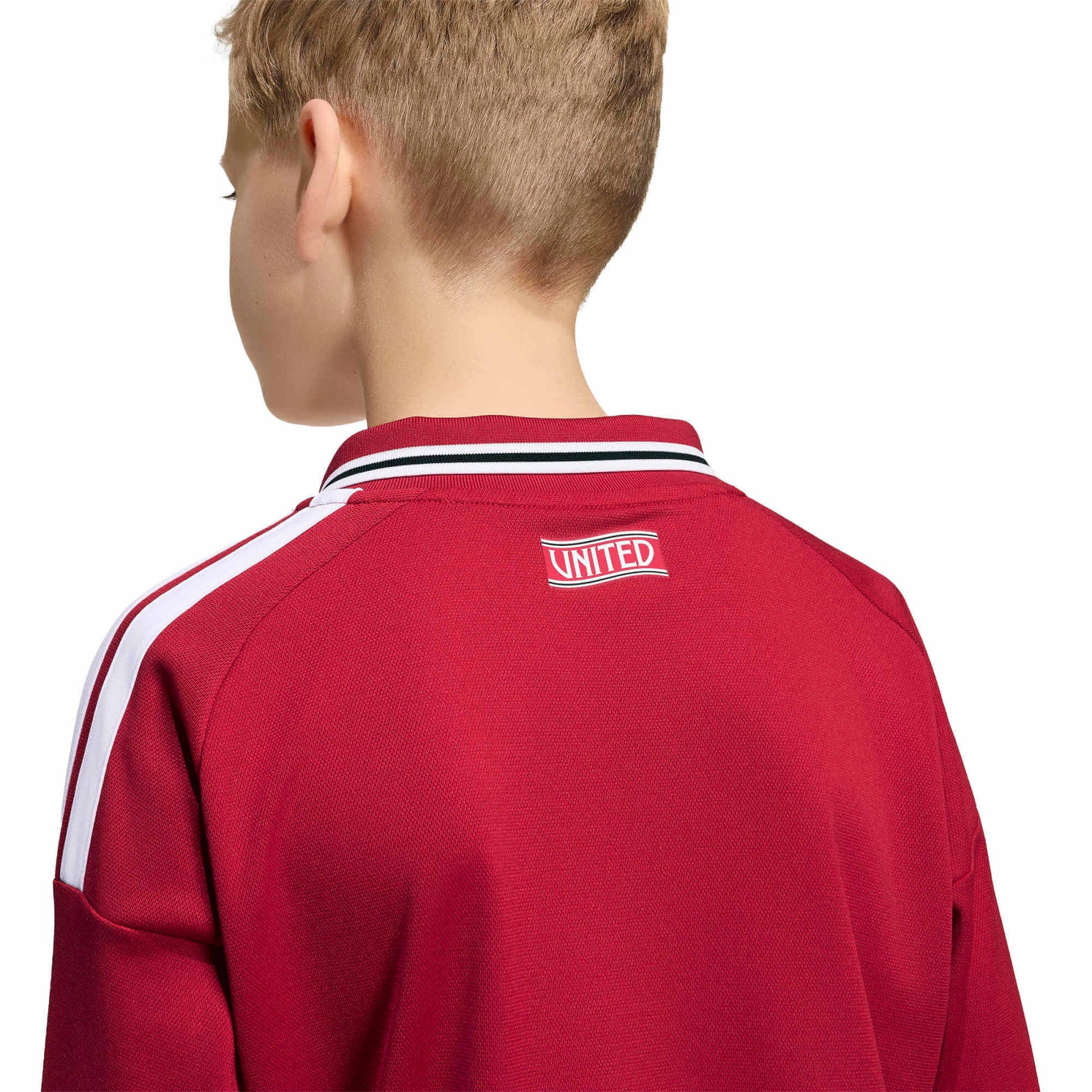 adidas 2026-27 Manchester United Youth Stadium Home Long-Sleeve Soccer Jersey (Detail 2)