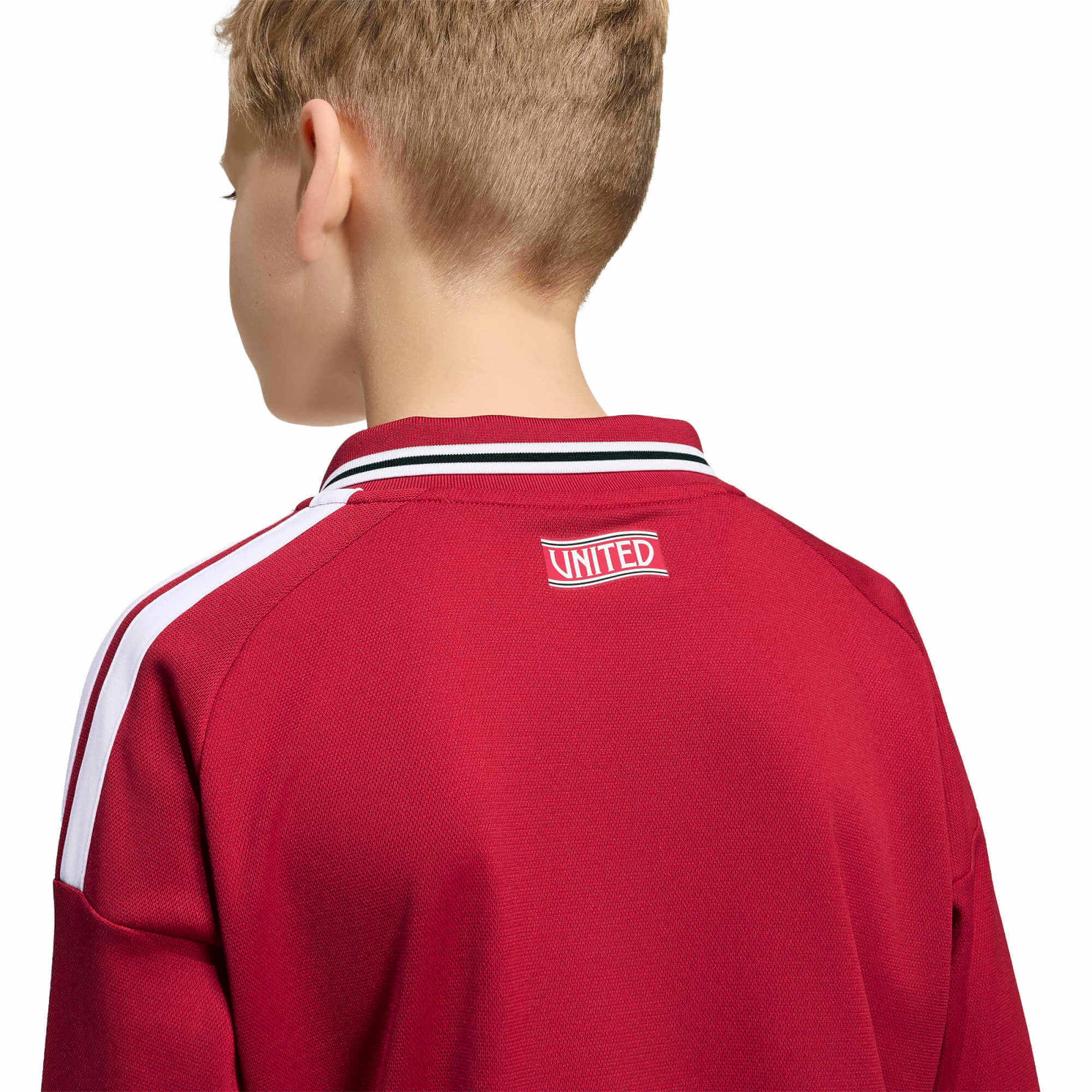 adidas 2026-27 Manchester United Youth Stadium Home Long-Sleeve Soccer Jersey (Detail 2)