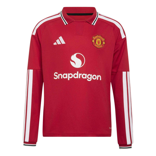 adidas 2026-27 Manchester United Youth Stadium Home Long-Sleeve