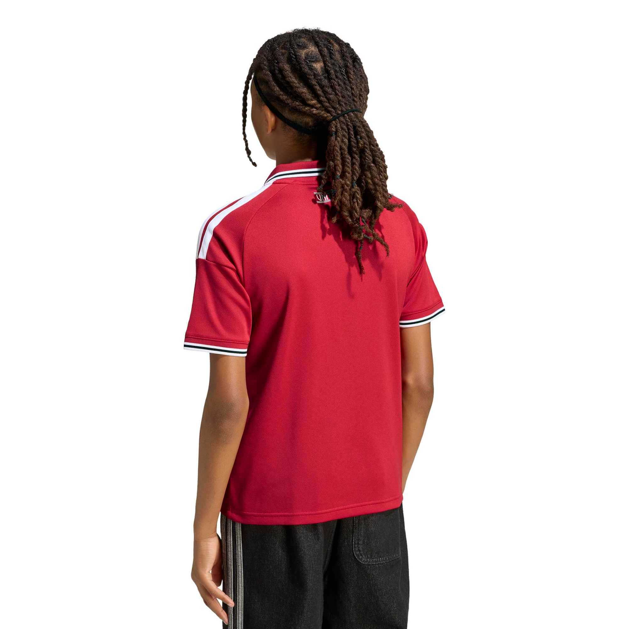 adidas 2026-27 Manchester United Youth Stadium Home Soccer Jersey (Model - Back)