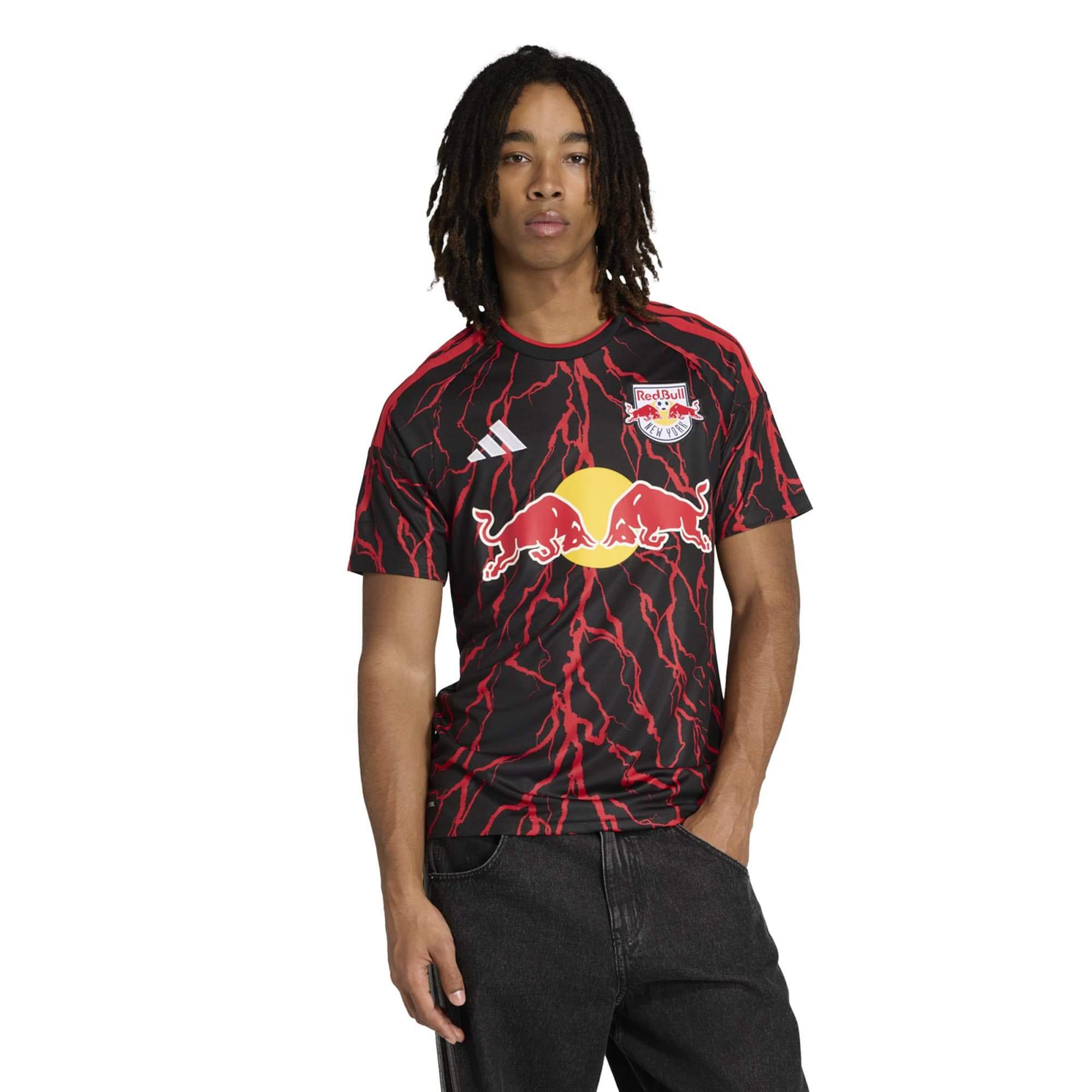 adidas 2026-27 New York Red Bulls Men's Stadium Home Soccer Jersey (Model - Front)