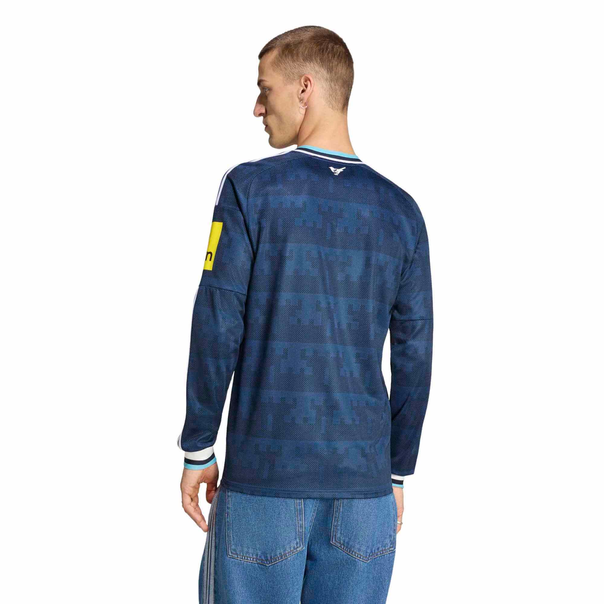 adidas 2026-27 Newcastle Men's Stadium Away Long-Sleeve Soccer Jersey (Model - Back)
