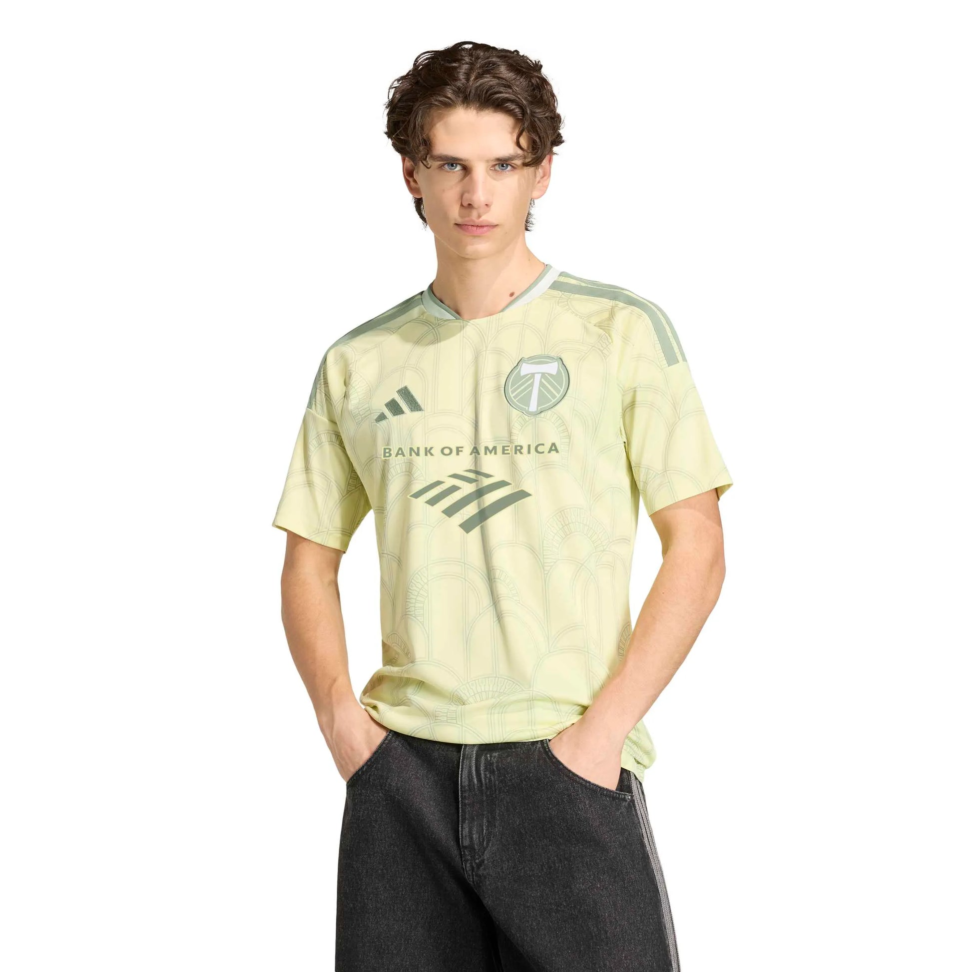 adidas 2026-27 Portland Timbers Men's Stadium Away Soccer Jersey (Model - Front)