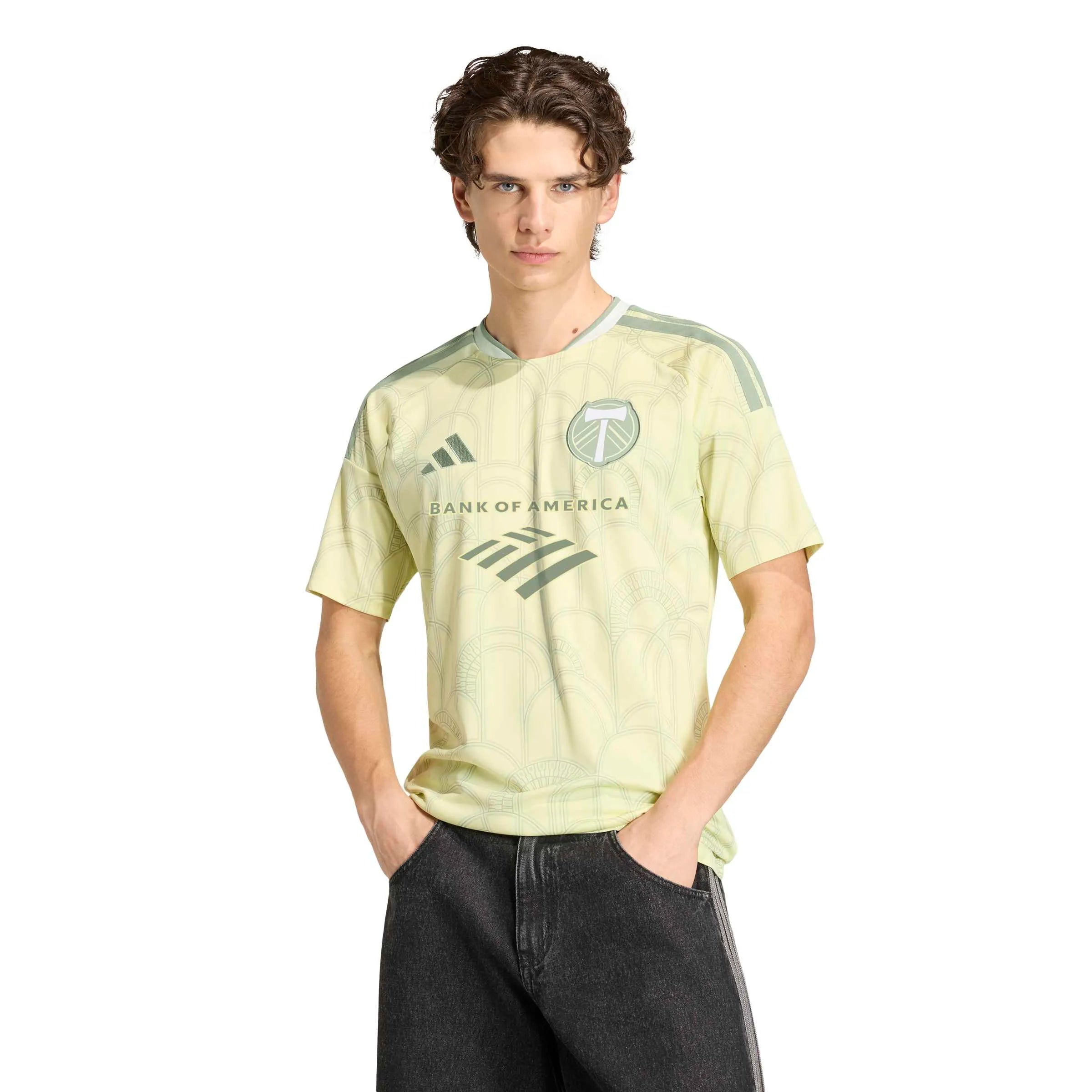 adidas 2026-27 Portland Timbers Men's Stadium Away Soccer Jersey (Model - Front)