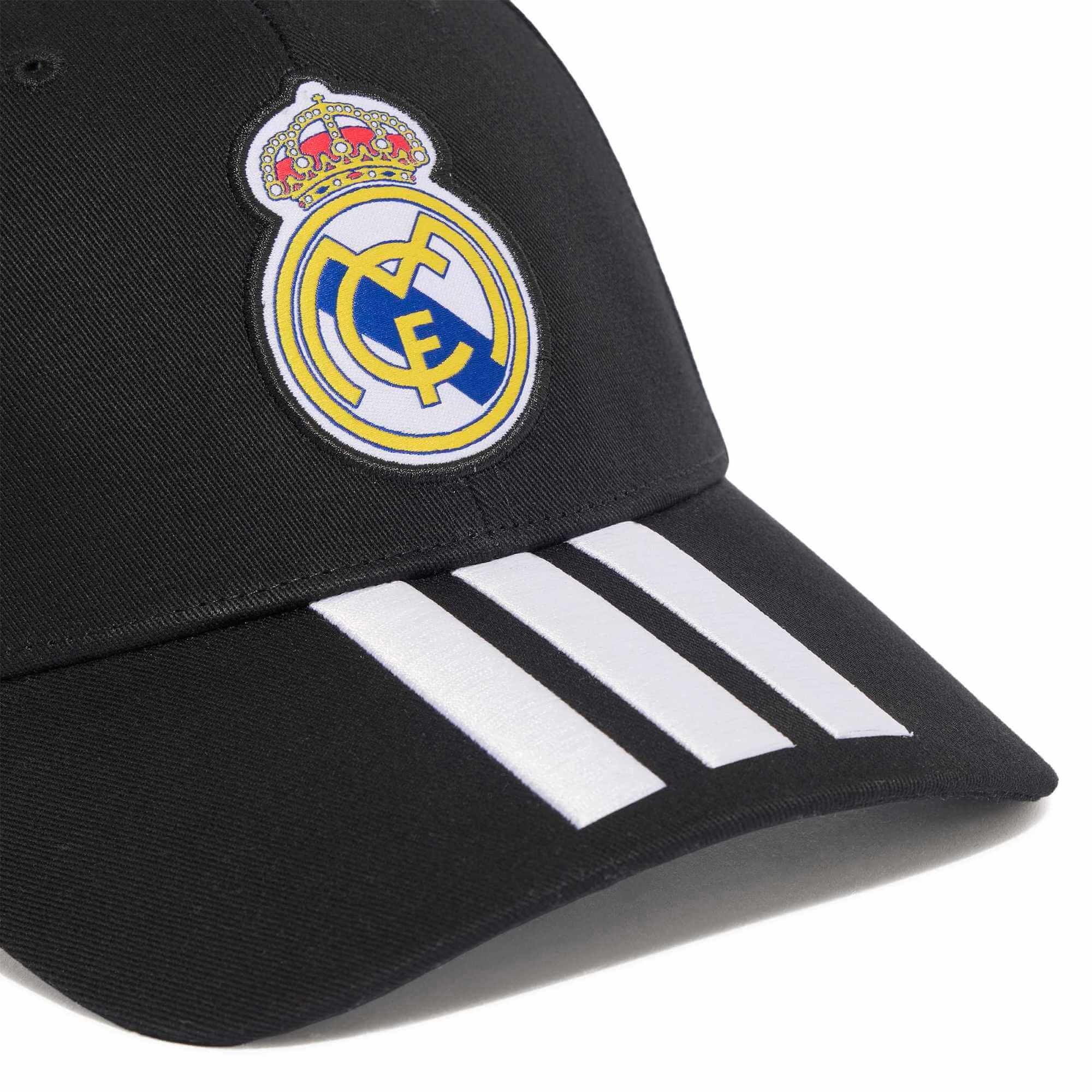 adidas 2026-27 Real Madrid Baseball Cap Black - White (Detail 1)