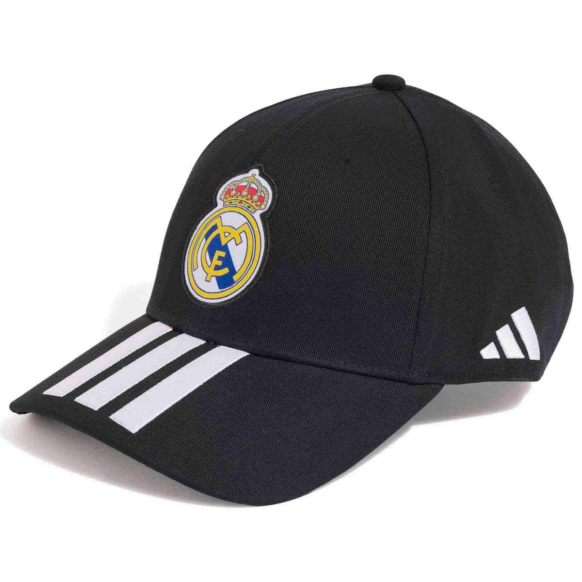 adidas 2026-27 Real Madrid Baseball Cap Black - White (Lateral - Front)