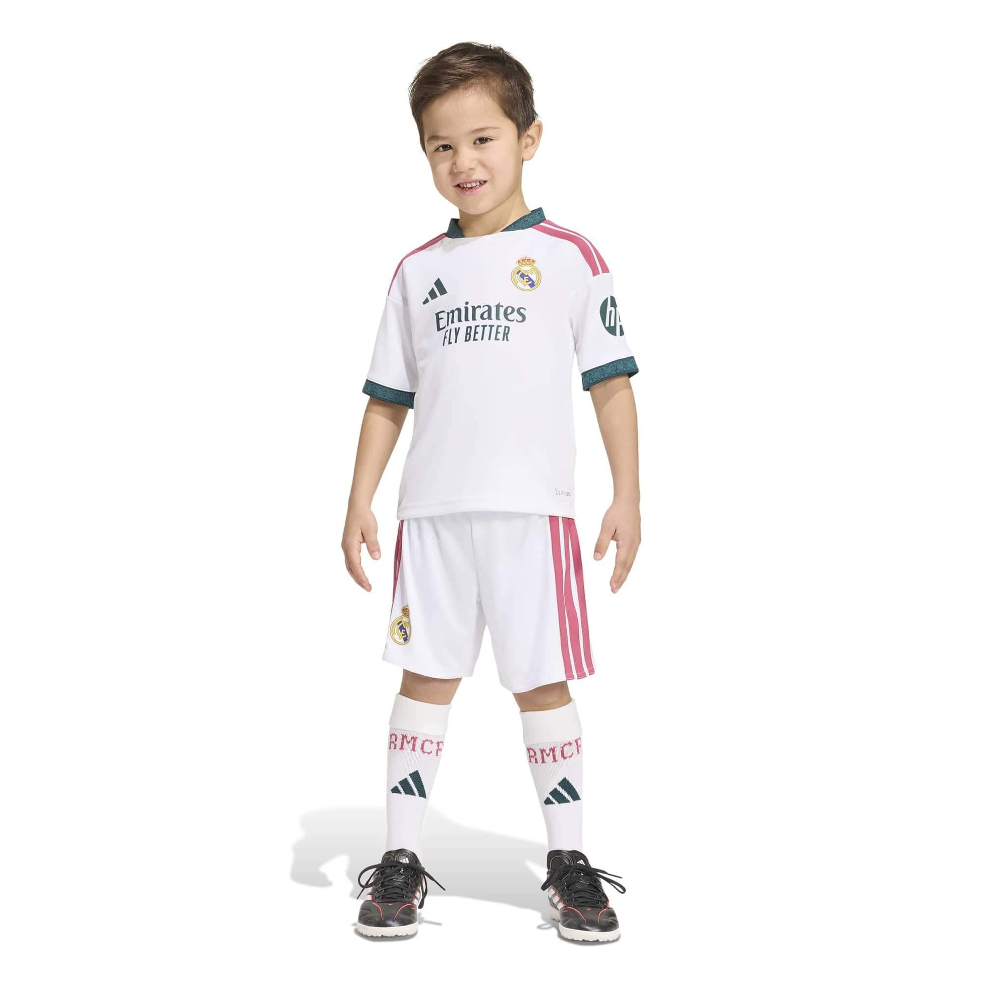 adidas 2026-27 Real Madrid Kid's Home Mini Kit (Model - Front)