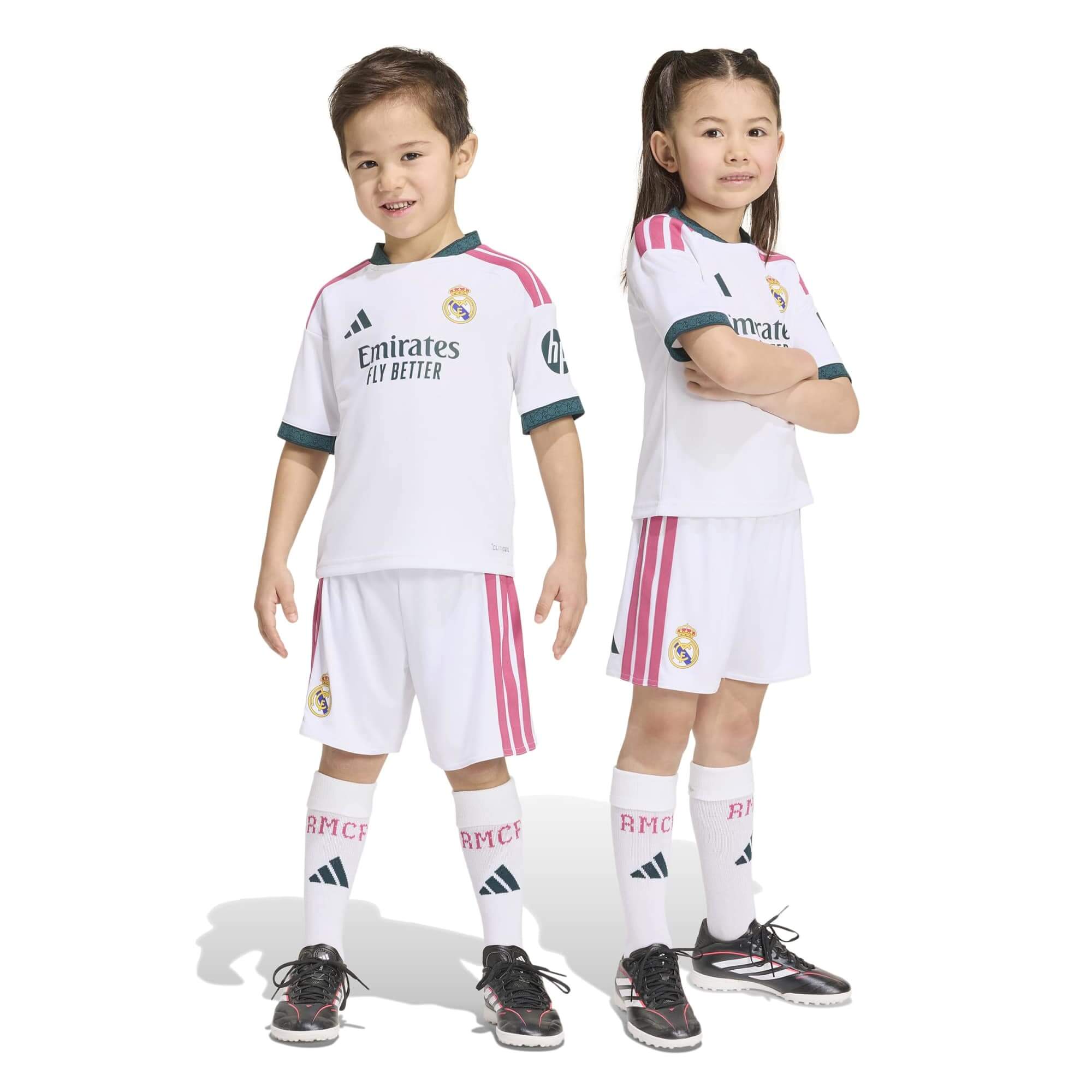 adidas 2026-27 Real Madrid Kid's Home Mini Kit (Models - Front)