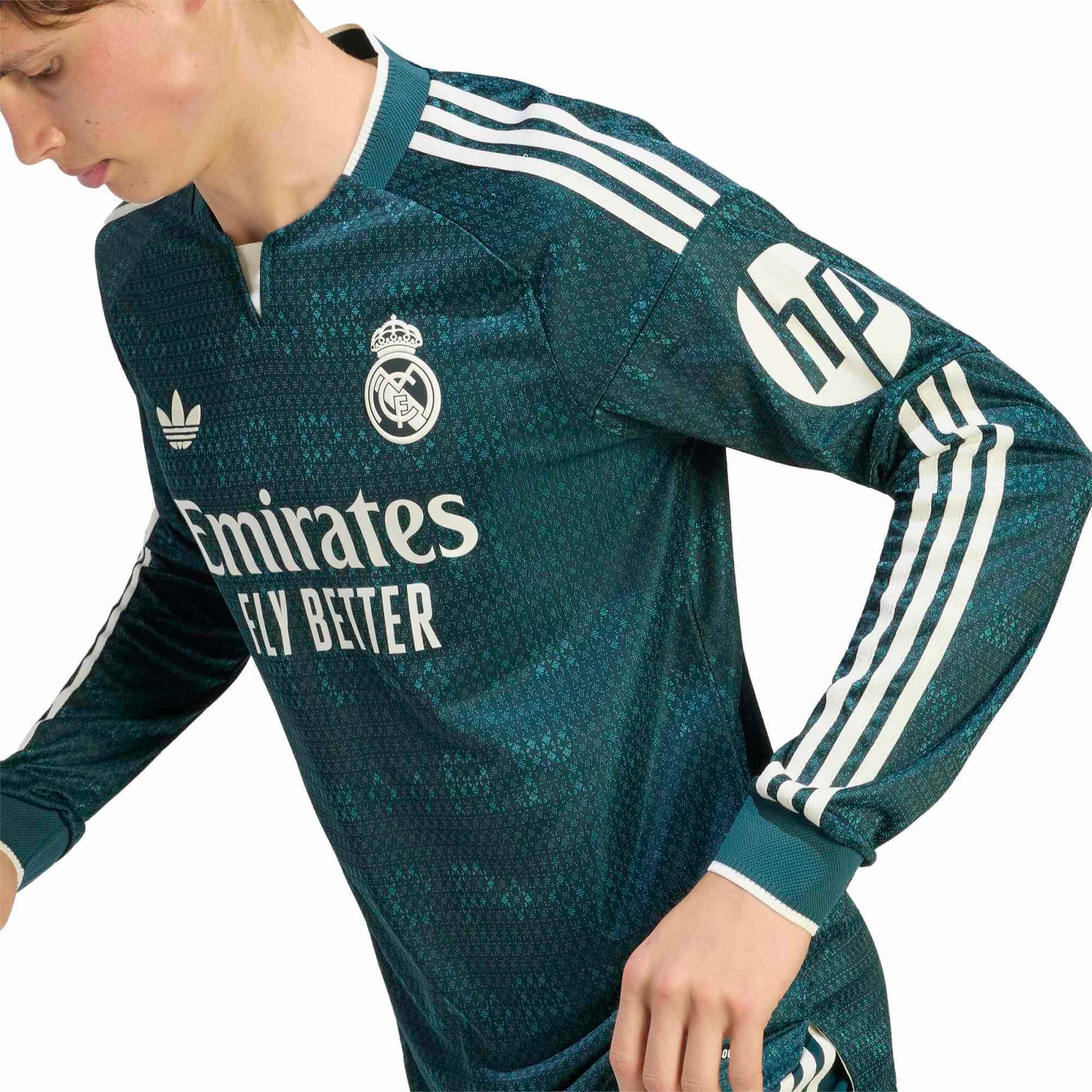 adidas 2026-27 Real Madrid Men's Authentic Away Long-Sleeve Soccer Jersey (Detail 1)
