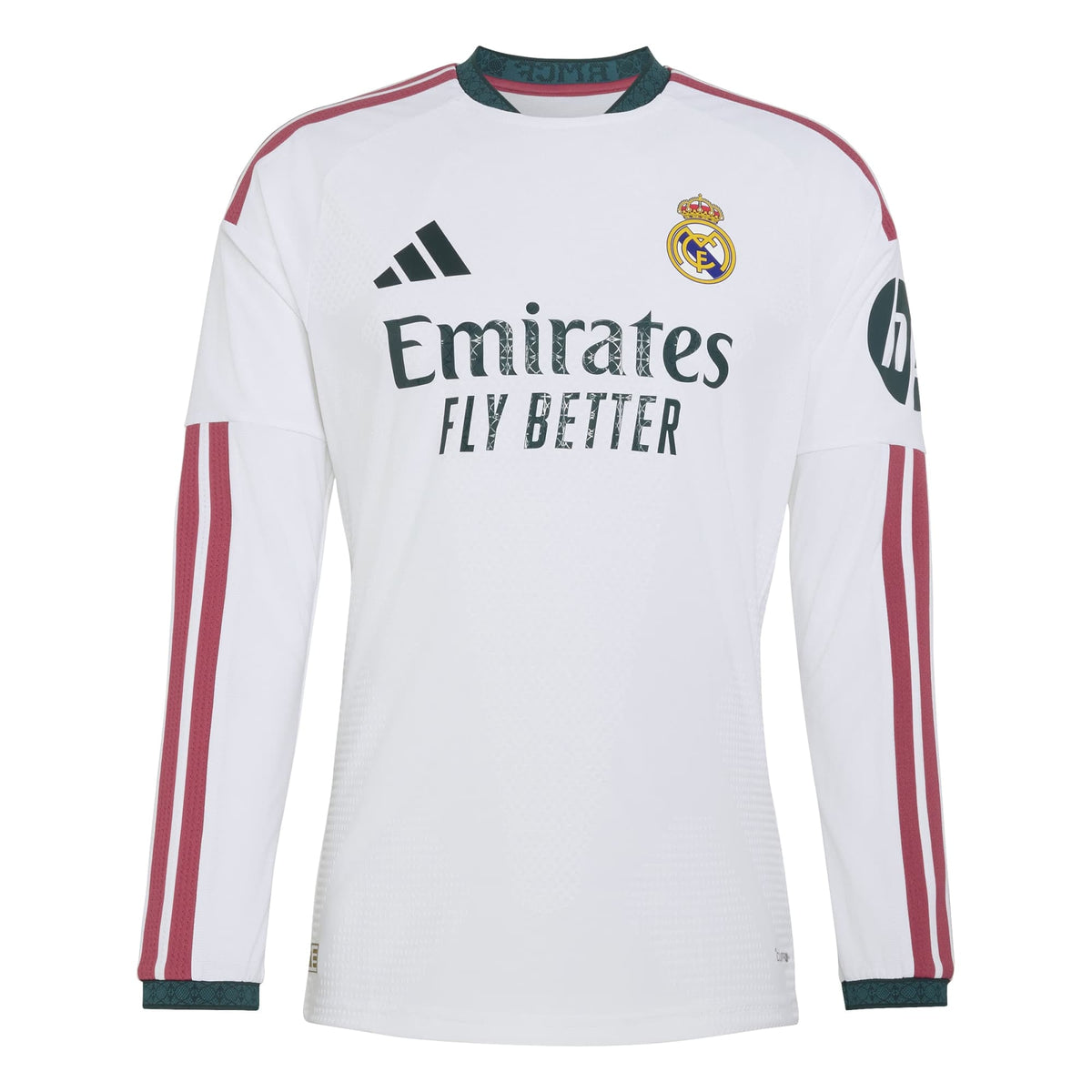 adidas 2026-27 Real Madrid Men's Authentic Home Long-Sleeve Soccer Jersey (Front)