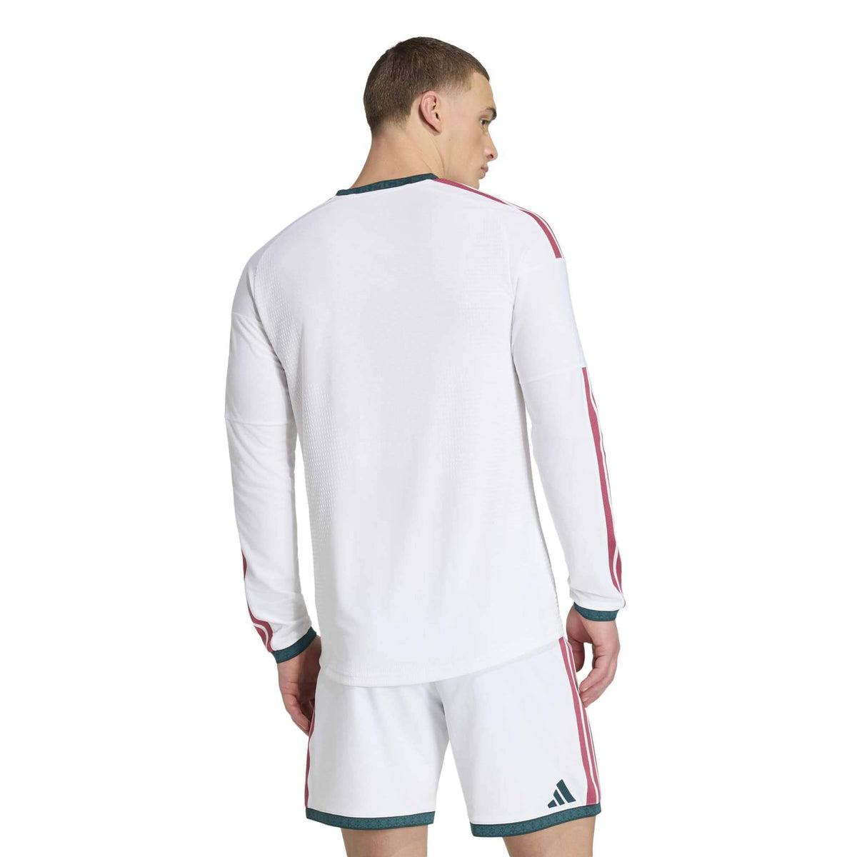 adidas 2026-27 Real Madrid Men's Authentic Home Long-Sleeve Soccer Jersey (Model - Back)