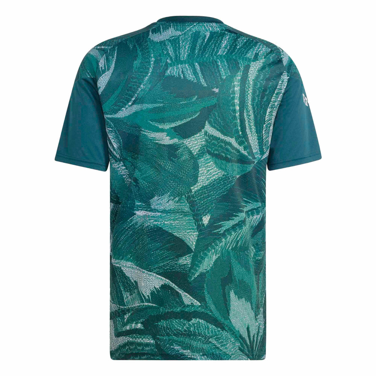 adidas 2026-27 Real Madrid Men's Pre-Match Soccer Jersey Aurora Ivy / Semi Green Spark (Back)