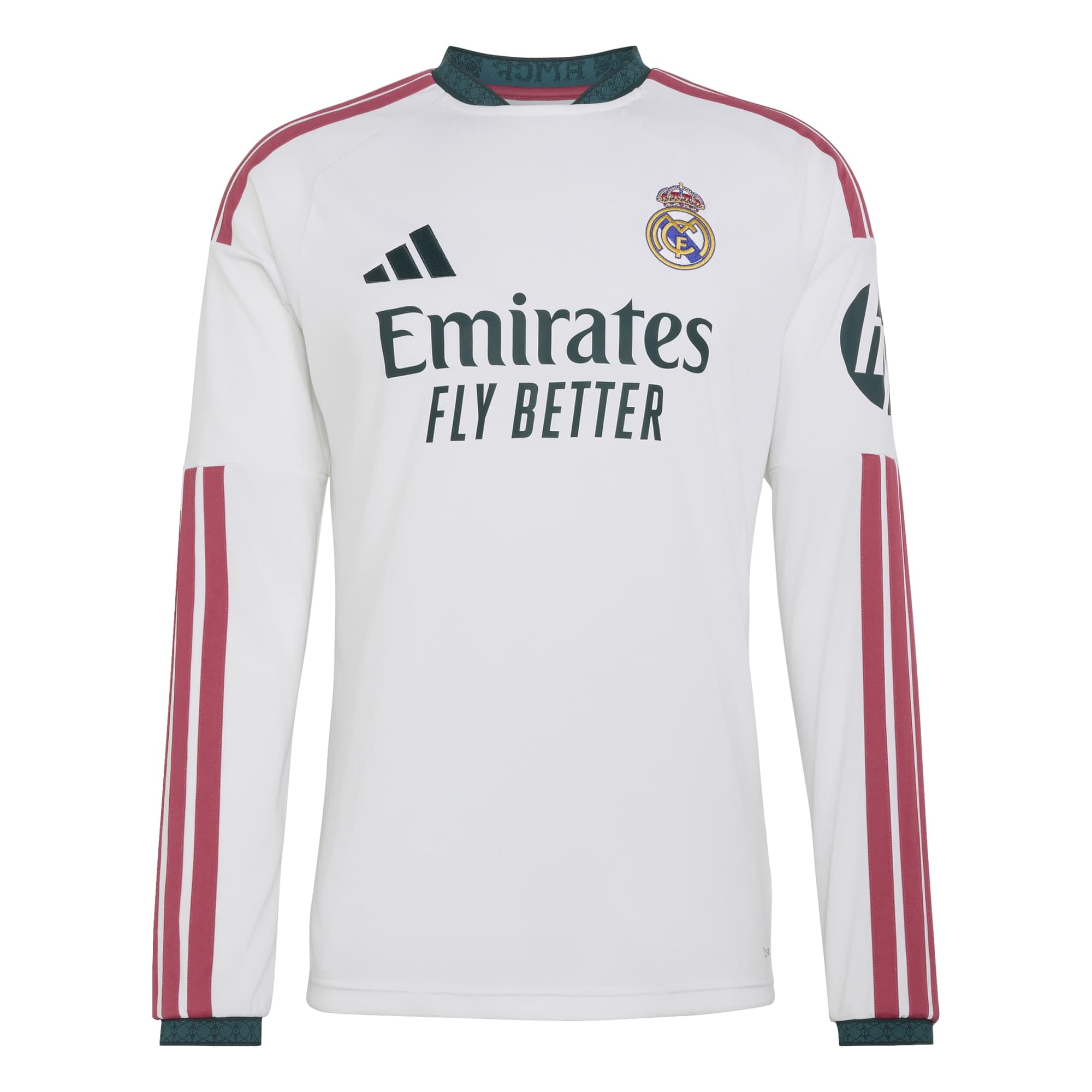 adidas 2026-27 Real Madrid Men's Stadium Home Long-Sleeve Soccer Jersey (Front)