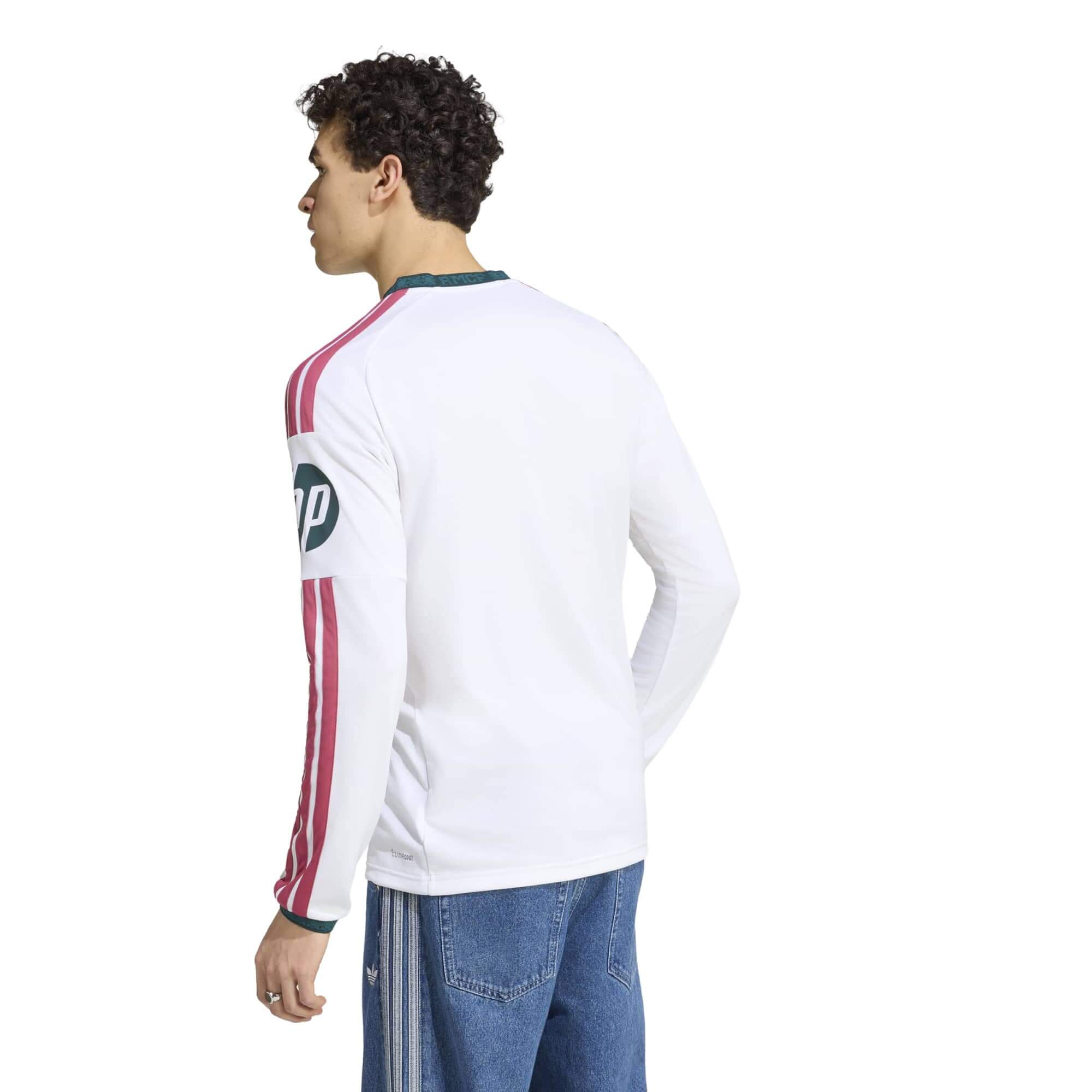 adidas 2026-27 Real Madrid Men's Stadium Home Long-Sleeve Soccer Jersey (Model - Back)
