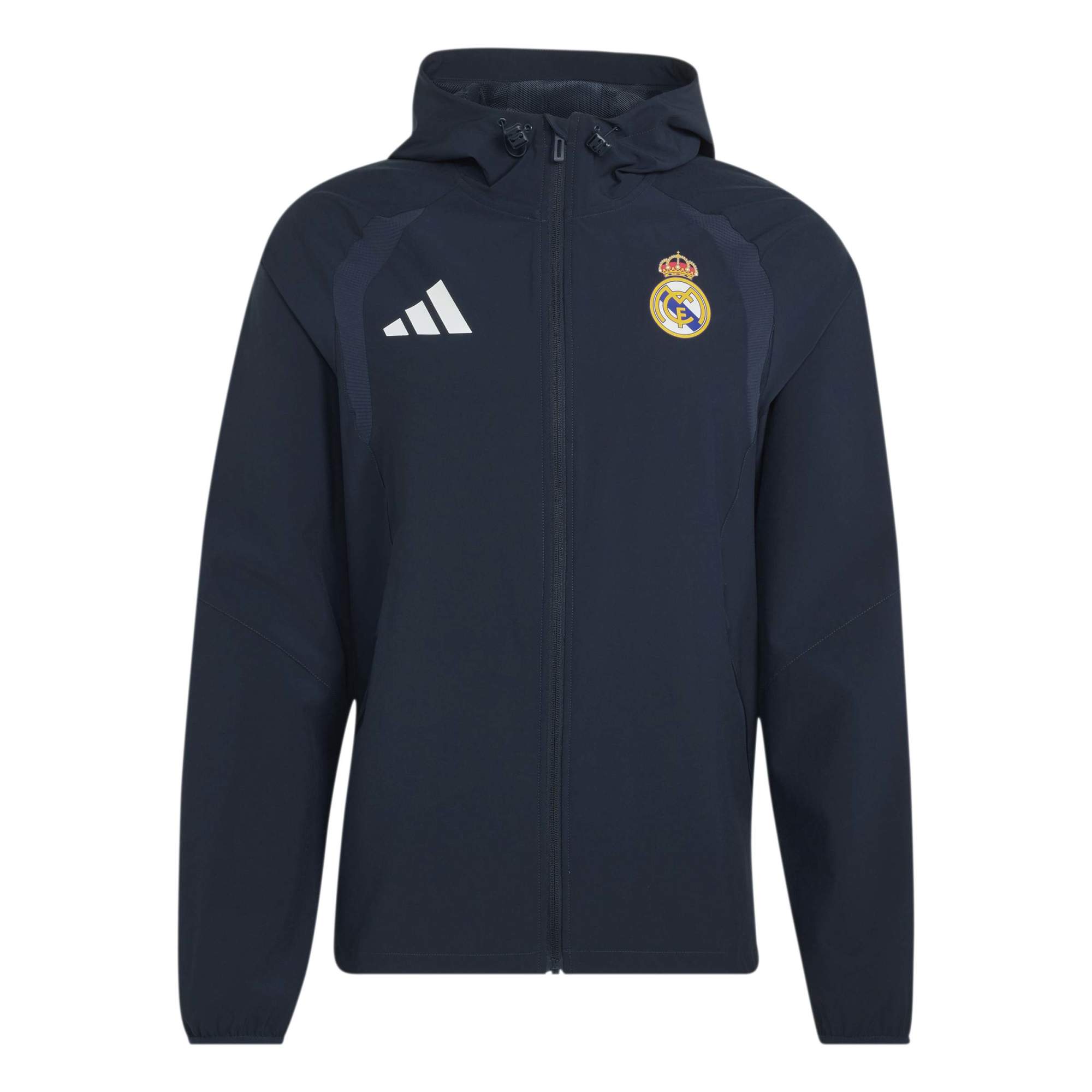 adidas 2026-27 Real Madrid Men's Tiro Travel Full-Zip Windbreaker (Front)