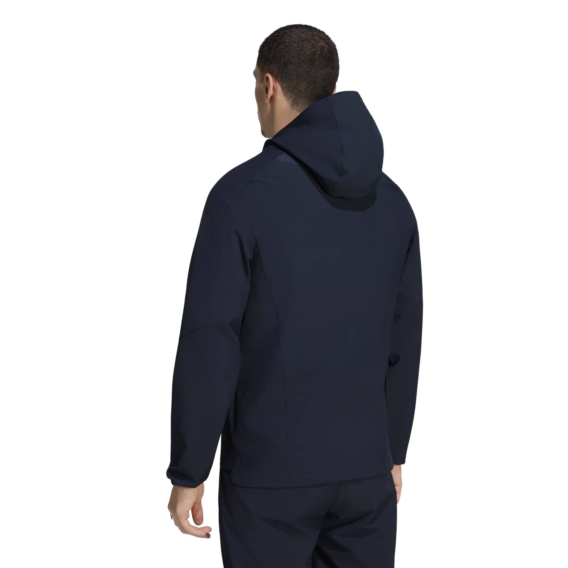 adidas 2026-27 Real Madrid Men's Tiro Travel Full-Zip Windbreaker (Model - Back)