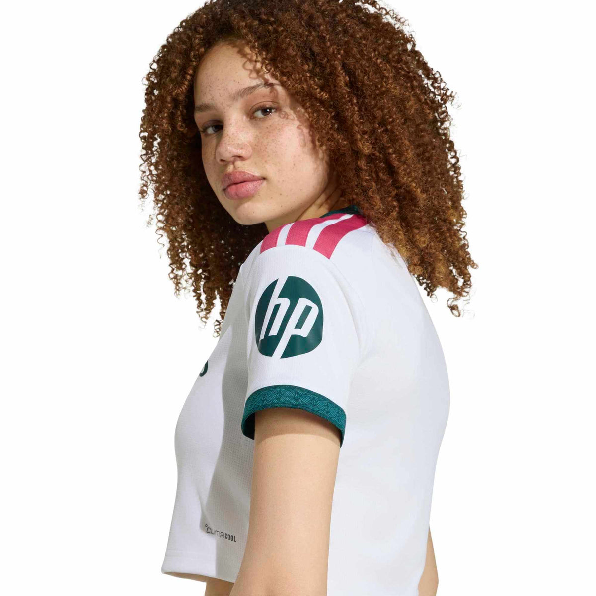 adidas 2026-27 Real Madrid Women's Stadium Home Cropped Soccer Jersey (Detail 2)