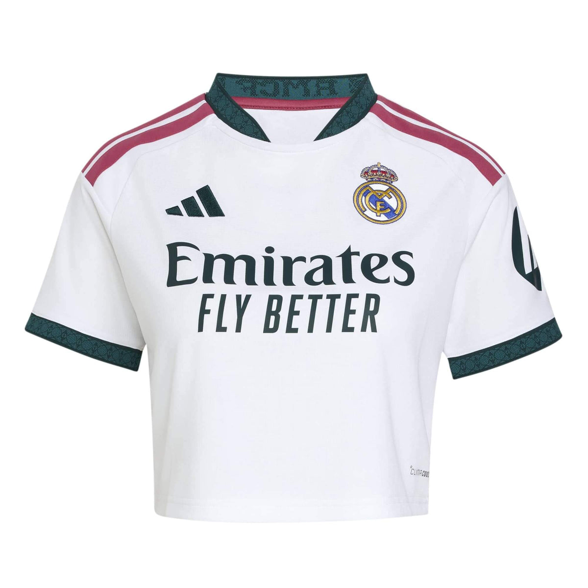 adidas 2026-27 Real Madrid Women's Stadium Home Cropped Soccer Jersey (Front)
