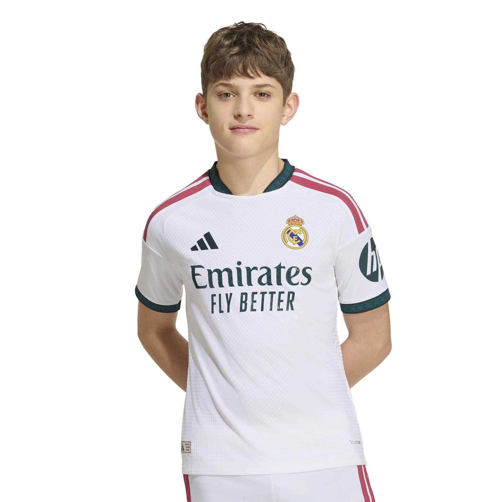 adidas 2026-27 Real Madrid Youth Authentic Home Soccer Jersey (Detail 1)