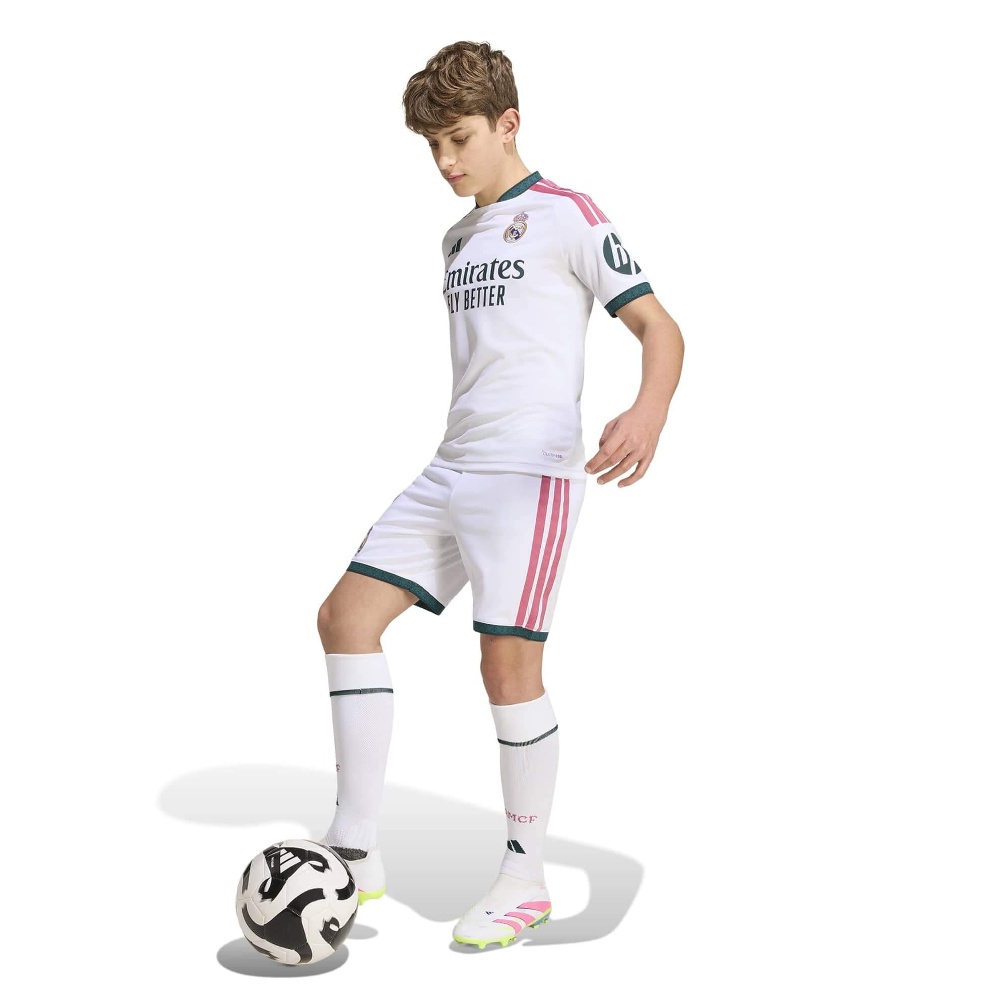 adidas 2026-27 Real Madrid Youth Home Shorts (Model - Side)