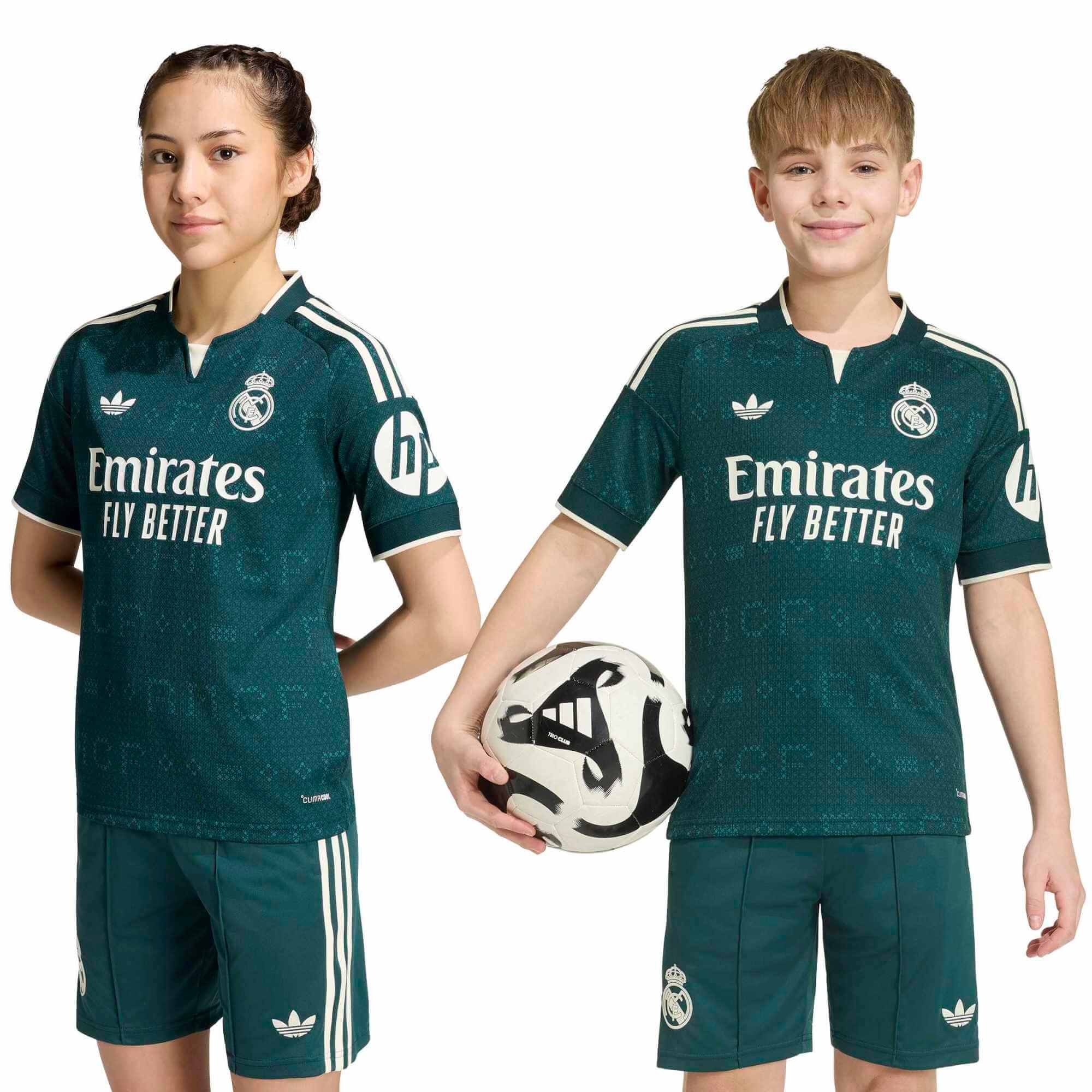 adidas 2026-27 Real Madrid Youth Stadium Away Soccer Jersey (Models - Front)