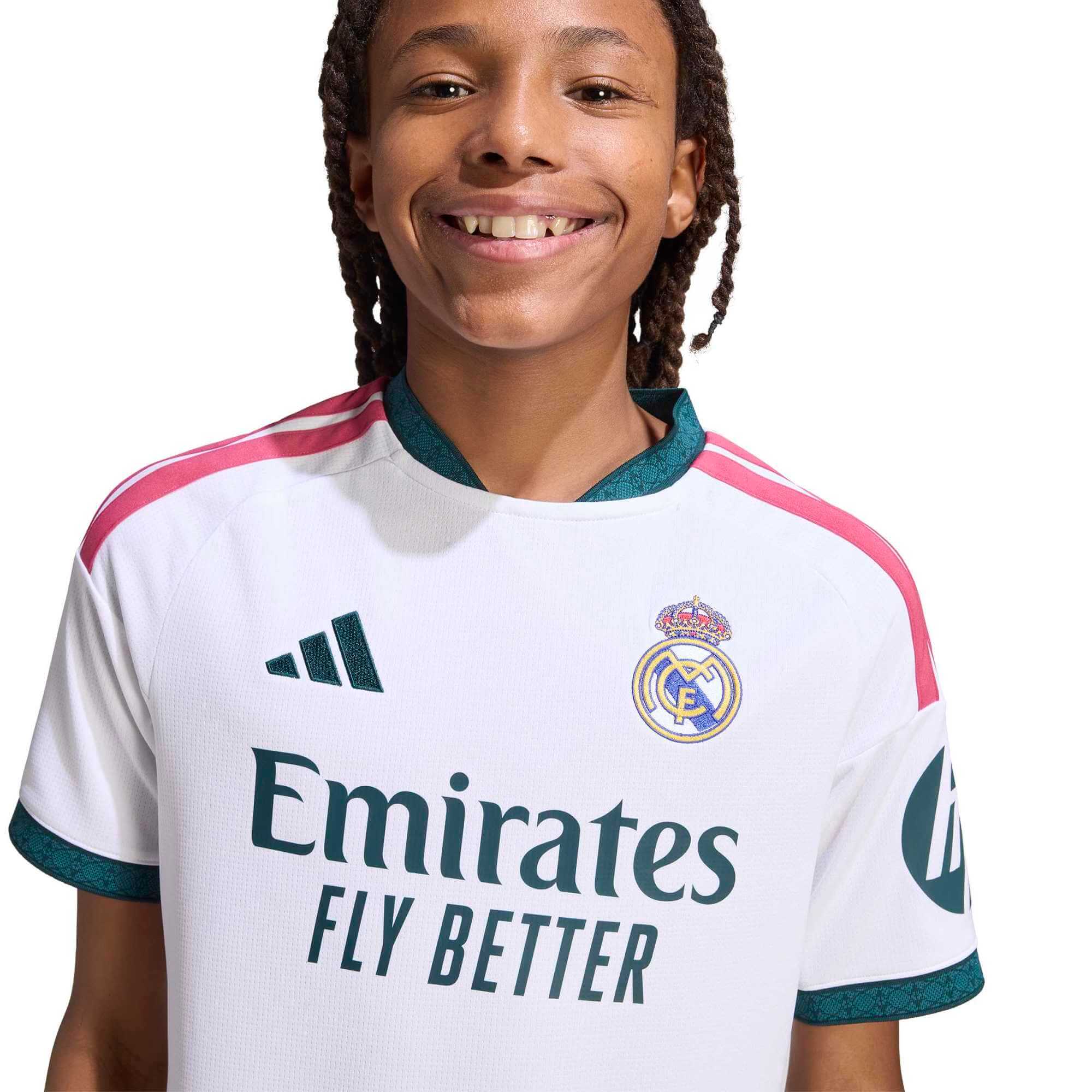 adidas 2026-27 Real Madrid Youth Stadium Home Soccer Jersey (Detail 1)