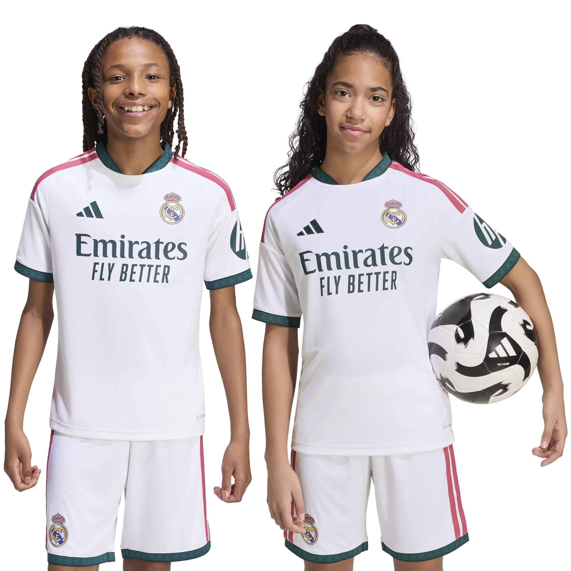 adidas 2026-27 Real Madrid Youth Stadium Home Soccer Jersey (Models - Front)